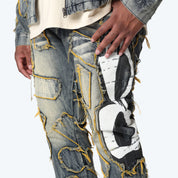 Big and Tall - Victory Color Weft Jeans - Kelly Blue