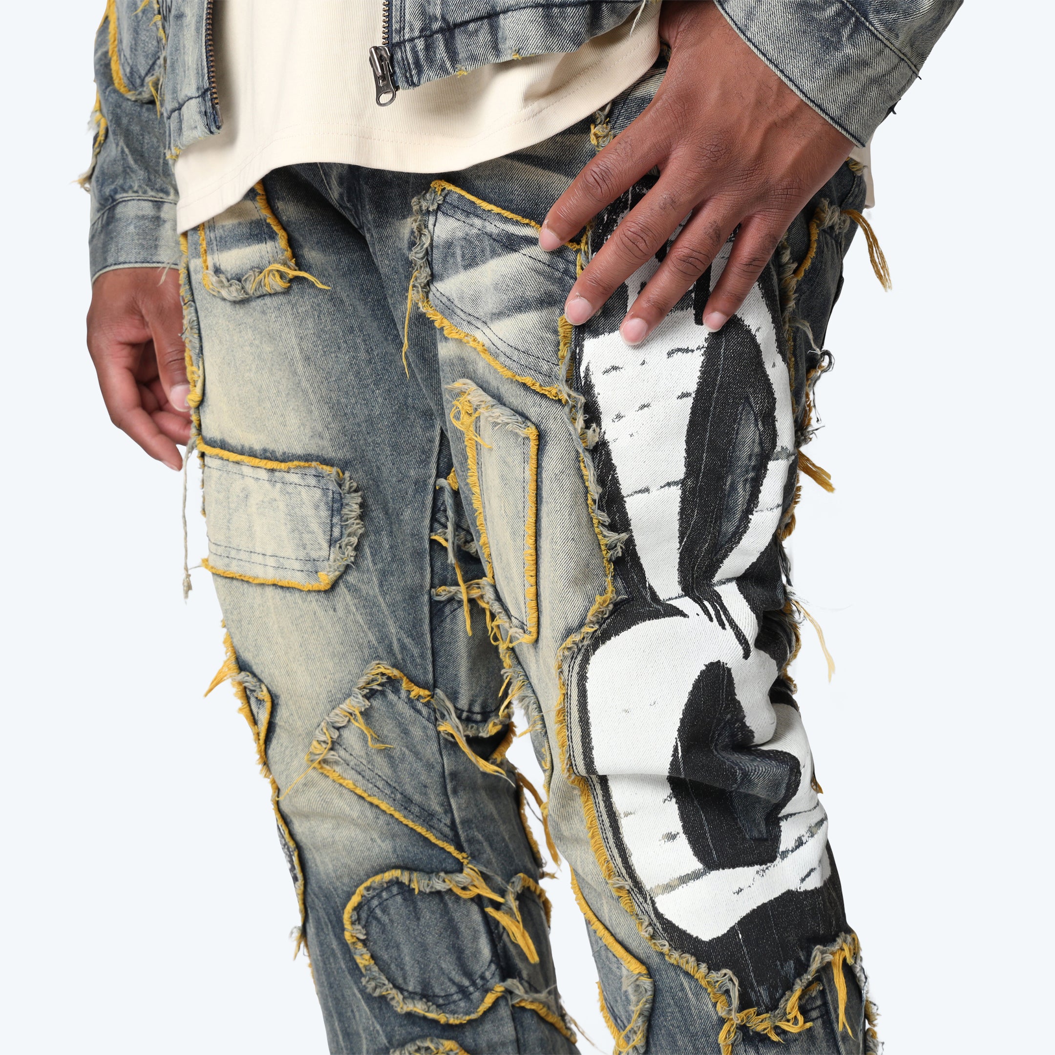 Big and Tall - Victory Color Weft Jeans - Kelly Blue
