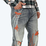 Lazy Stacked Thrills Jeans - Imperial Blue