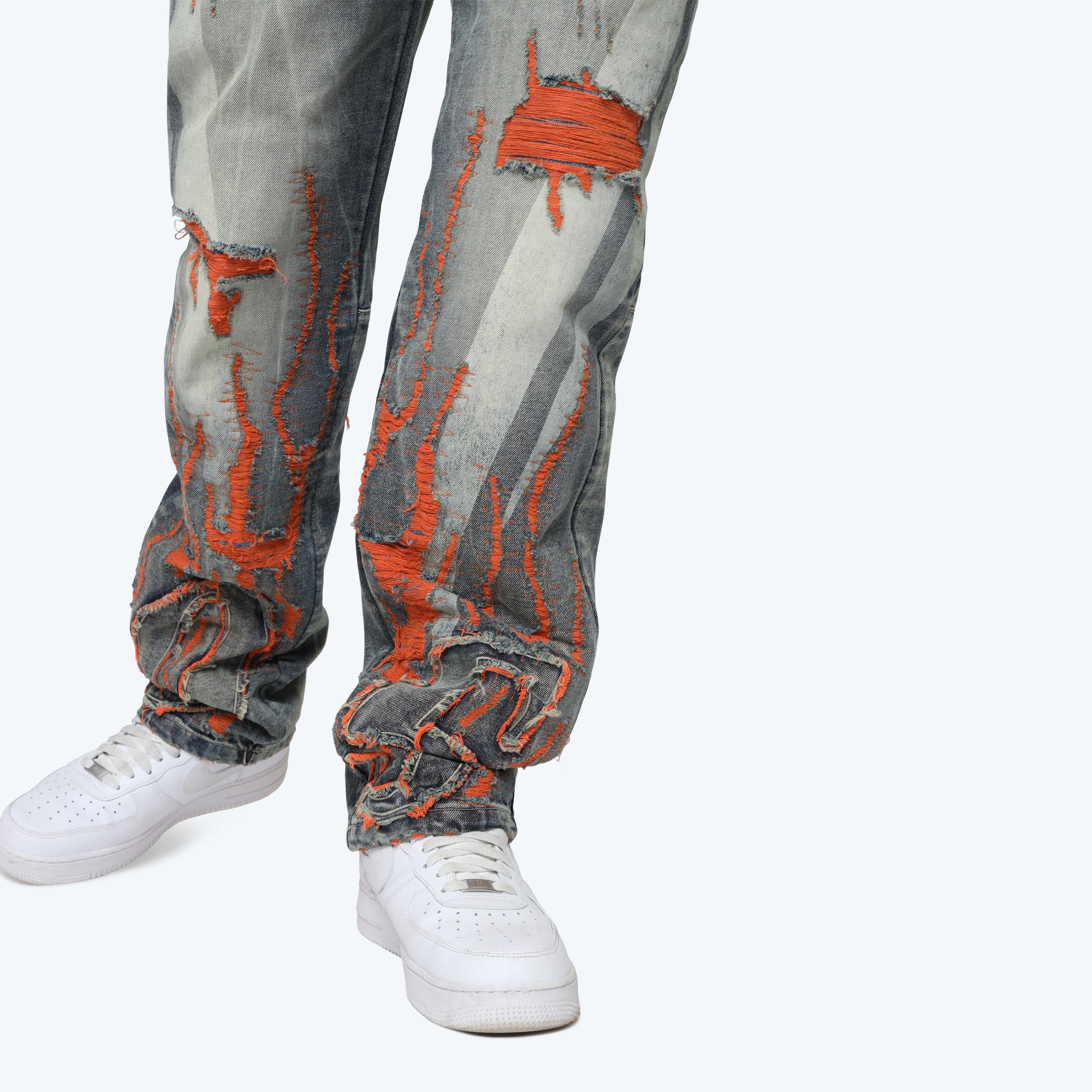 Lazy Stacked Thrills Jeans - Imperial Blue