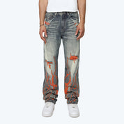 Lazy Stacked Thrills Jeans - Imperial Blue