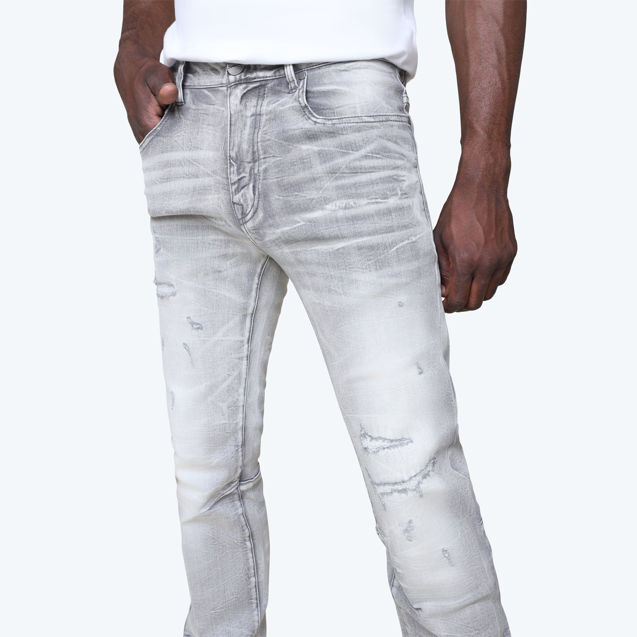 Slim New Effect Washed Jeans - Mythical Grey