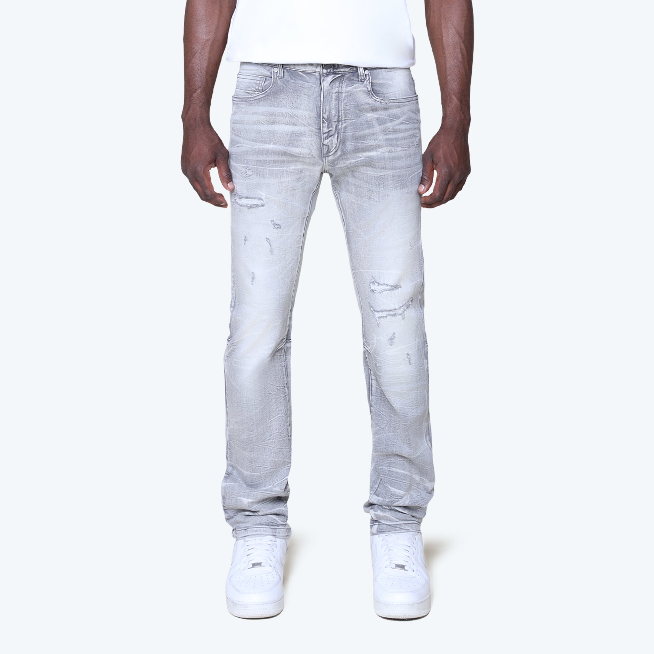Slim New Effect Washed Jeans - Mythical Grey