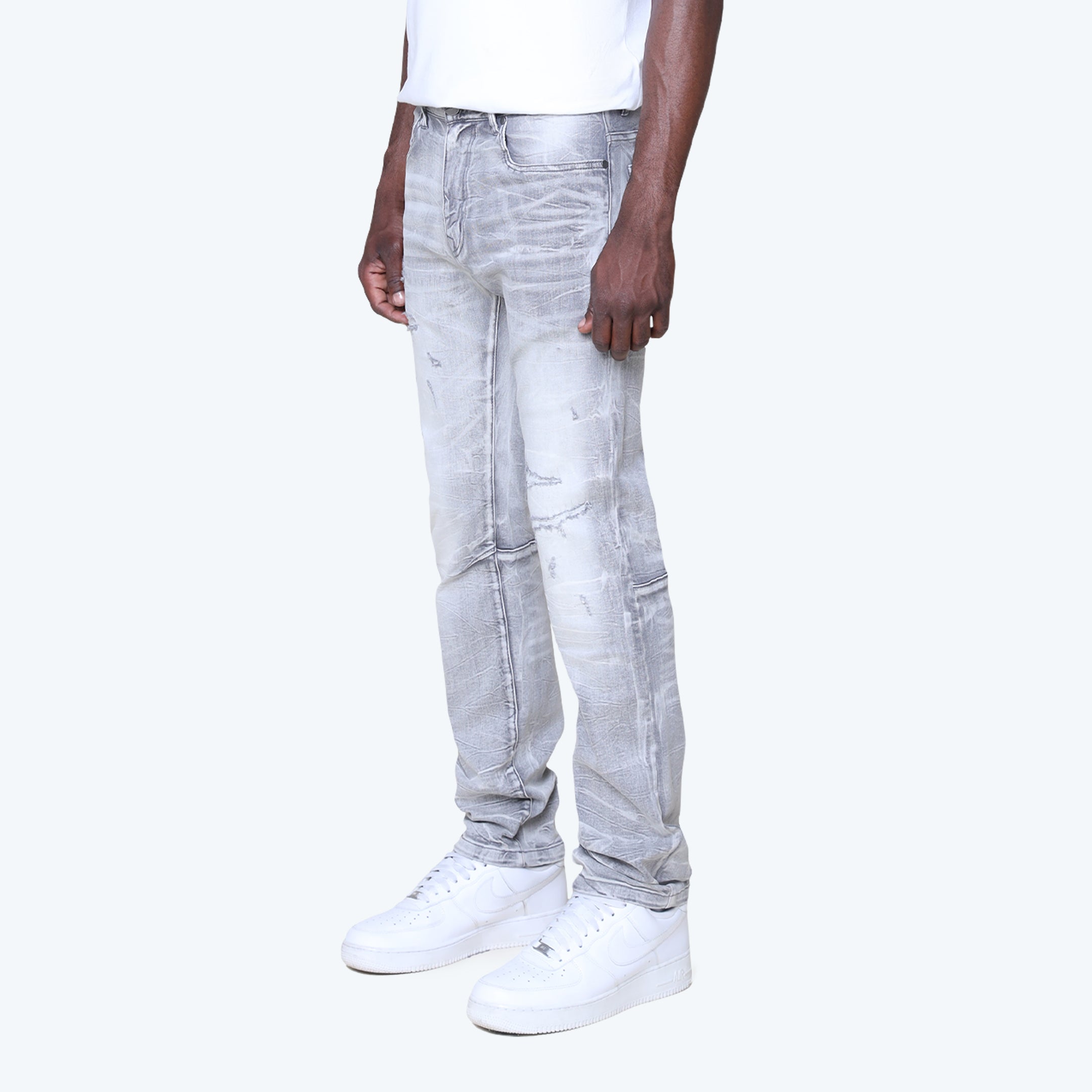 Slim New Effect Washed Jeans - Mythical Grey