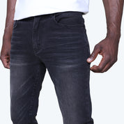 Slim Vintage Washed Plain Jeans - Lamour Black