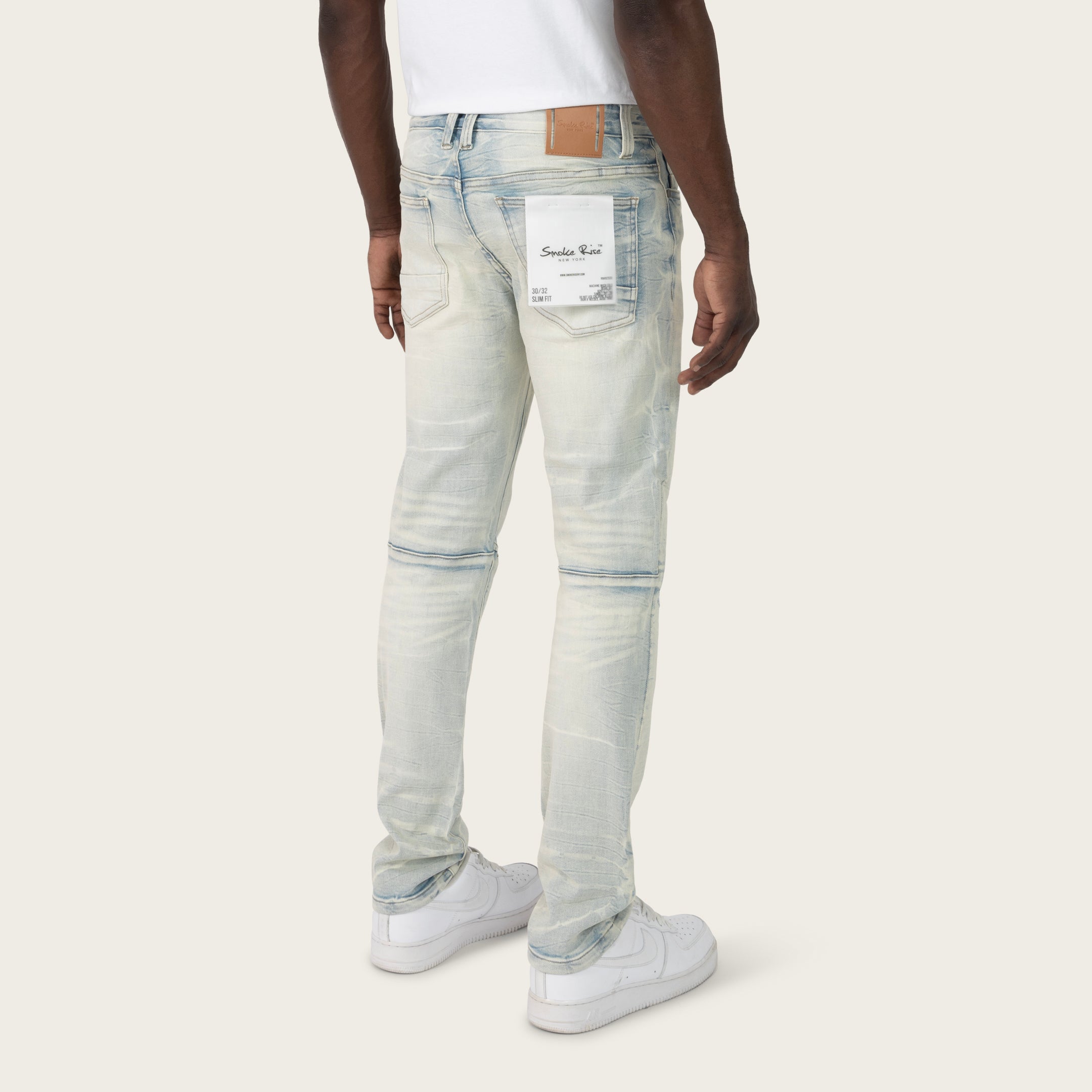 Slim Crystal Effect Washed Jeans - Hatherly Blue