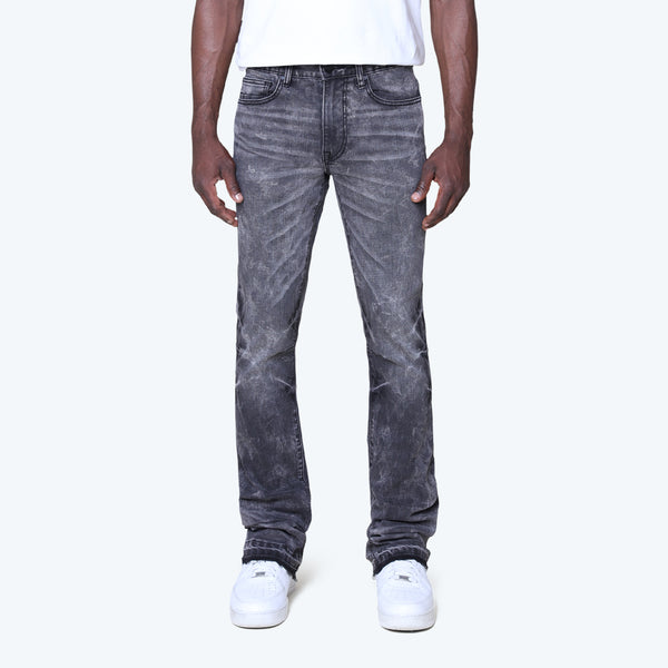 Stacked Vintage Wash Plain Jeans - Argon Black