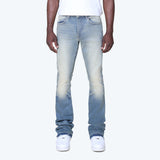 Stacked Vintage Wash Plain Jeans - Owens Blue