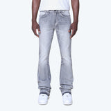 Stacked Vintage Wash Plain Jeans - Union Grey