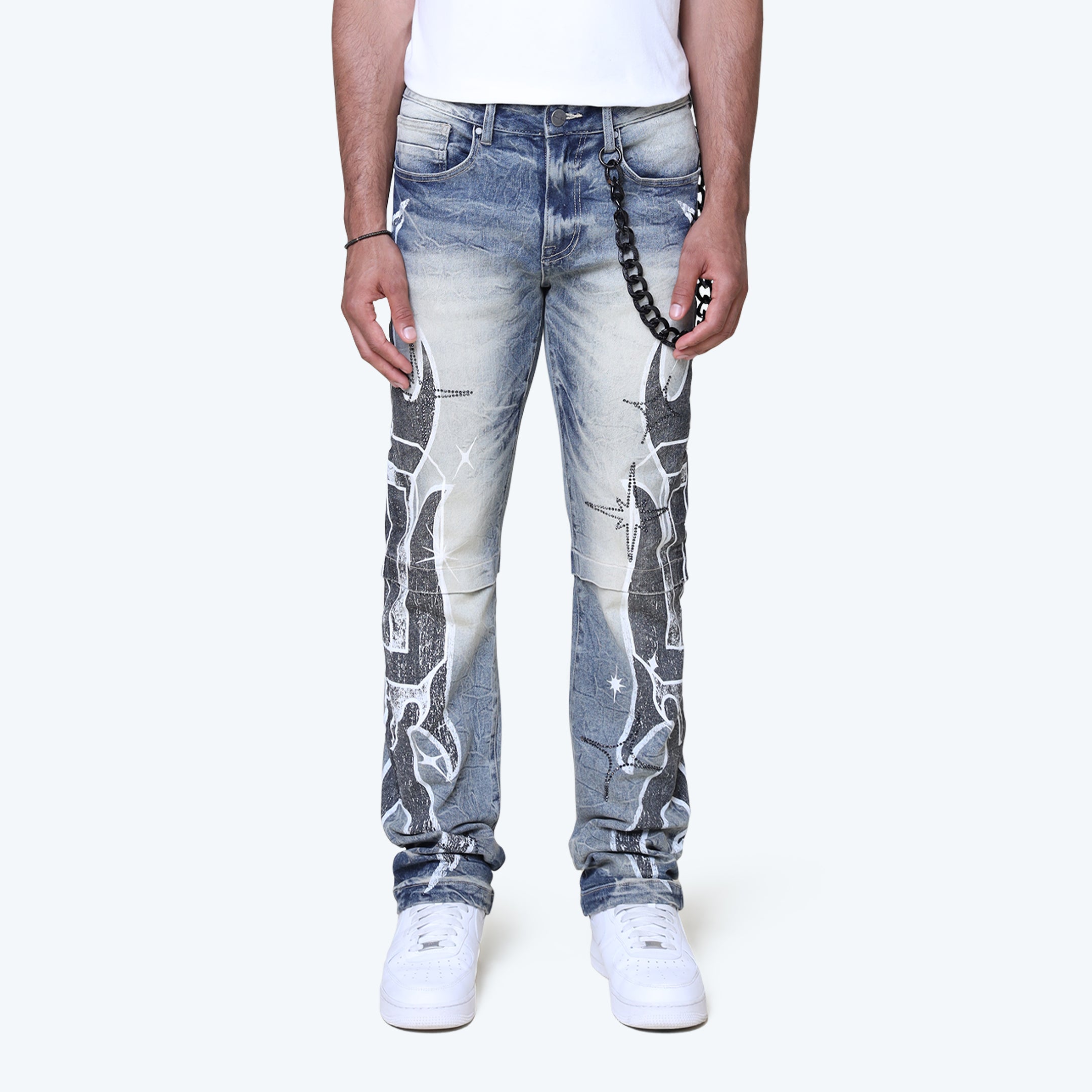 Long Straight Unbreakable Jeans - Hazel Blue