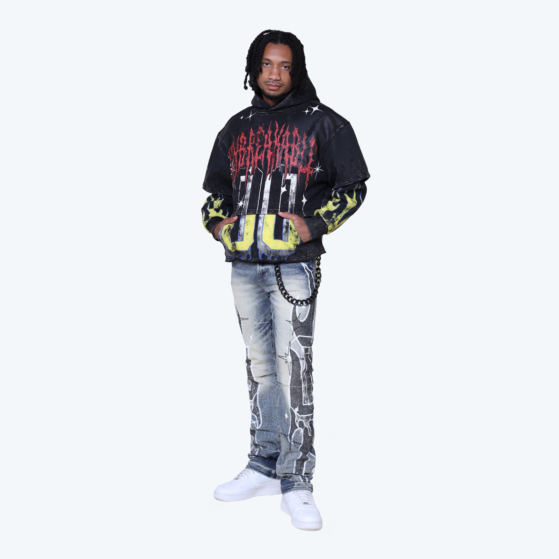 Long Straight Unbreakable Jeans - Hazel Blue