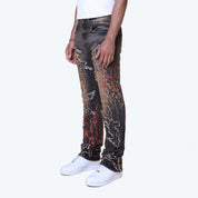 Long Straight Ascended Jeans - Cherry Wood