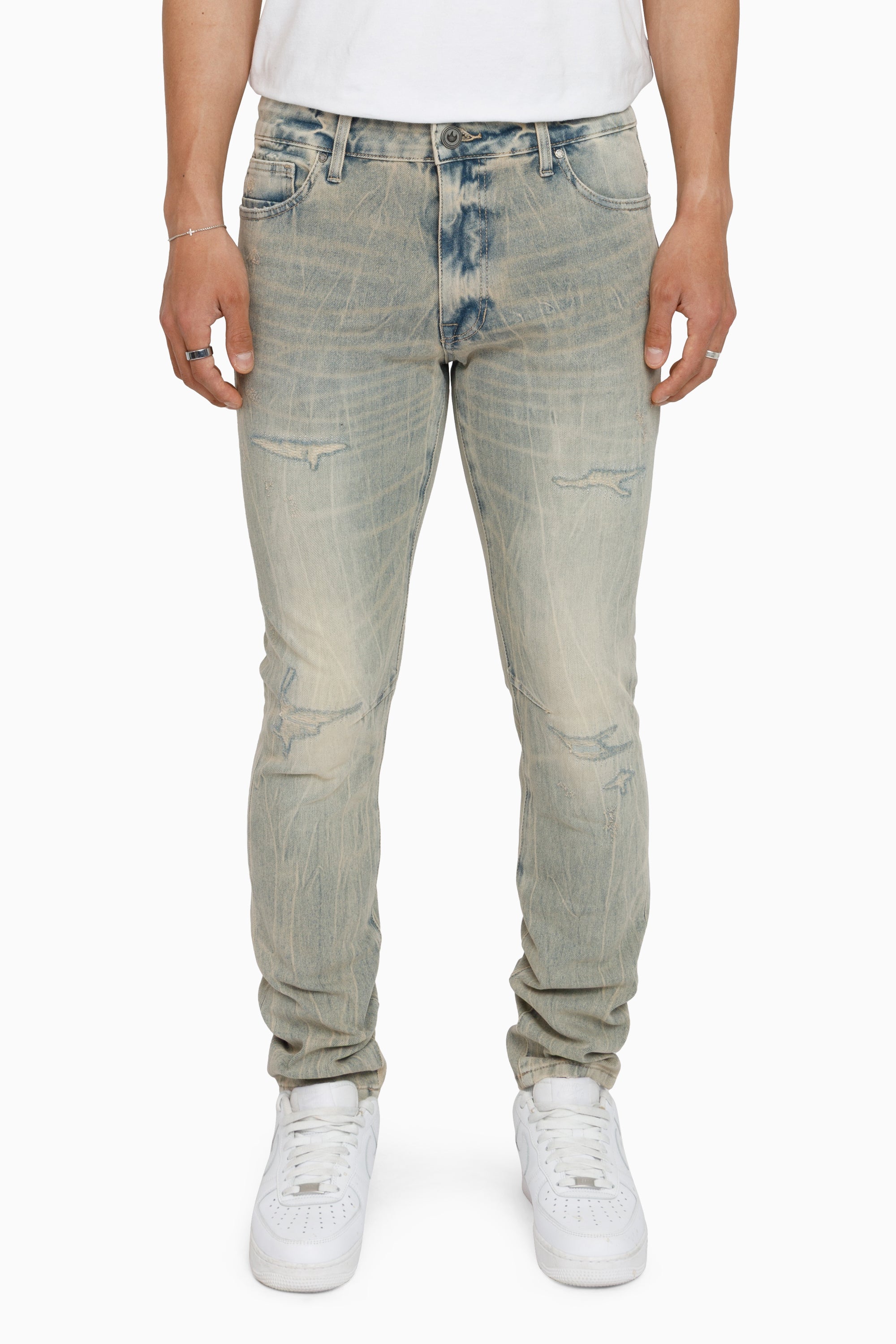 Vintage Washed Jeans - Eden Blue