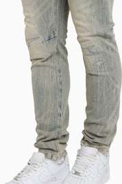 Vintage Washed Jeans - Eden Blue