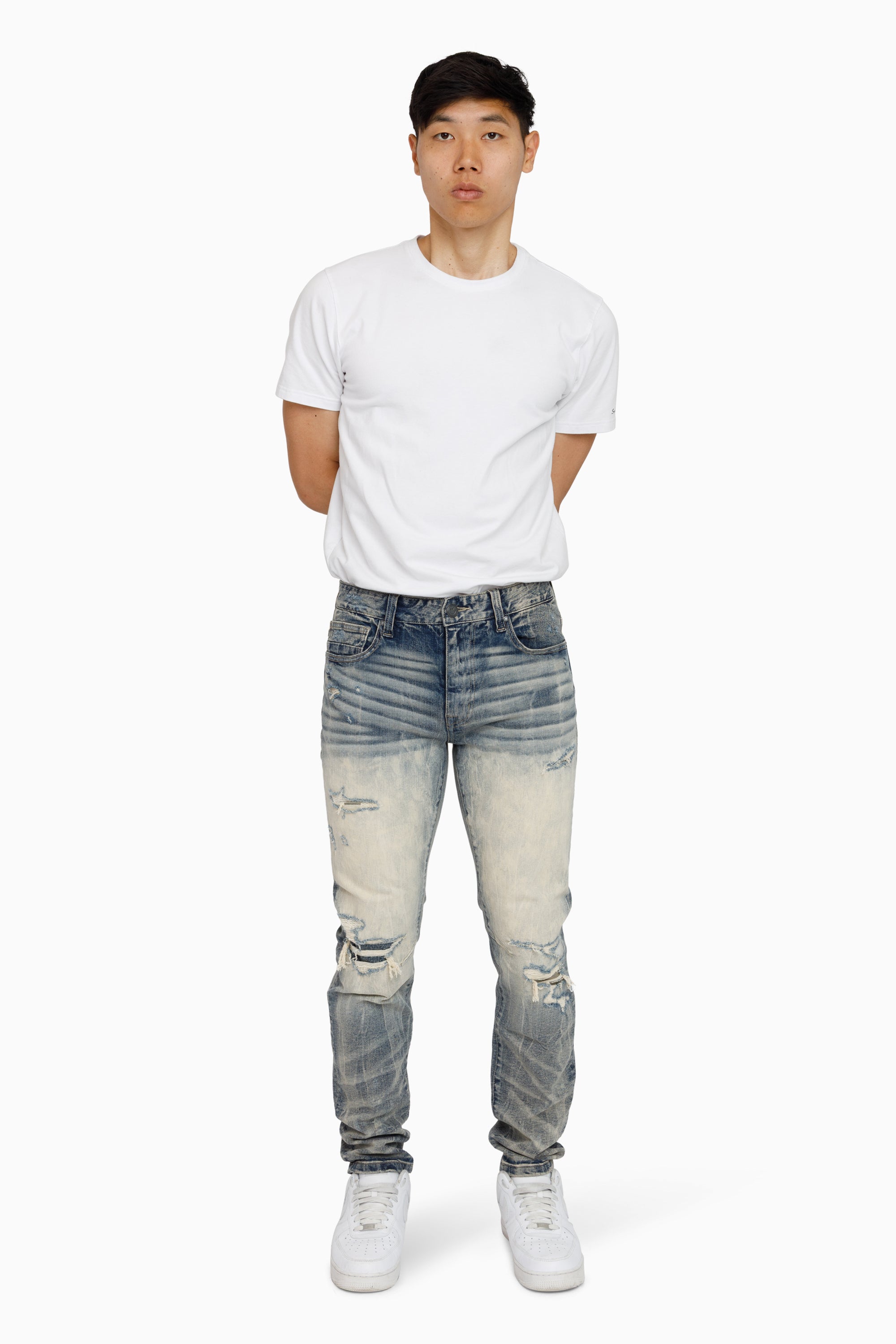 Vintage Washed Jeans - Hemsworth Blue
