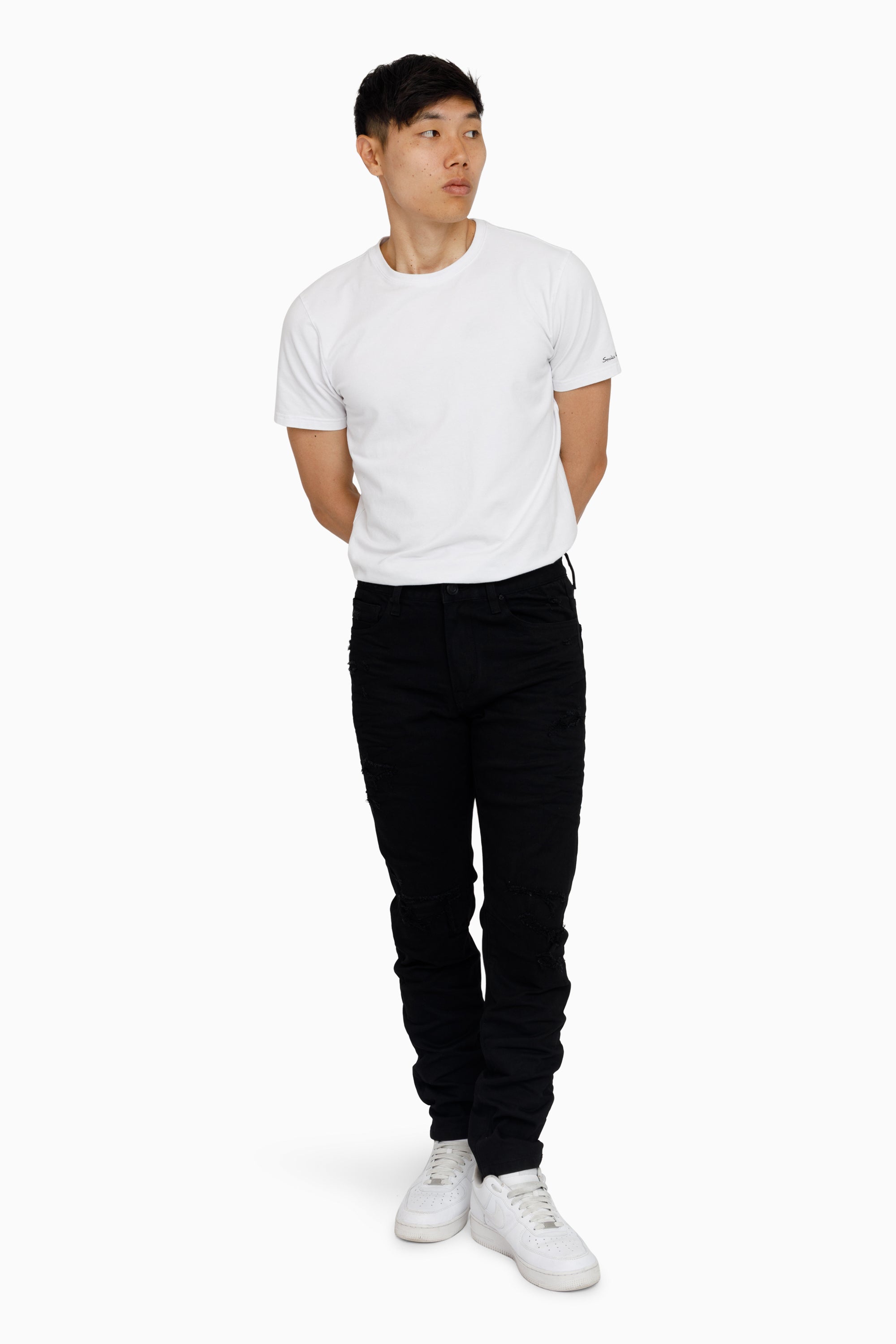 Vintage Washed Jeans - Pit Black