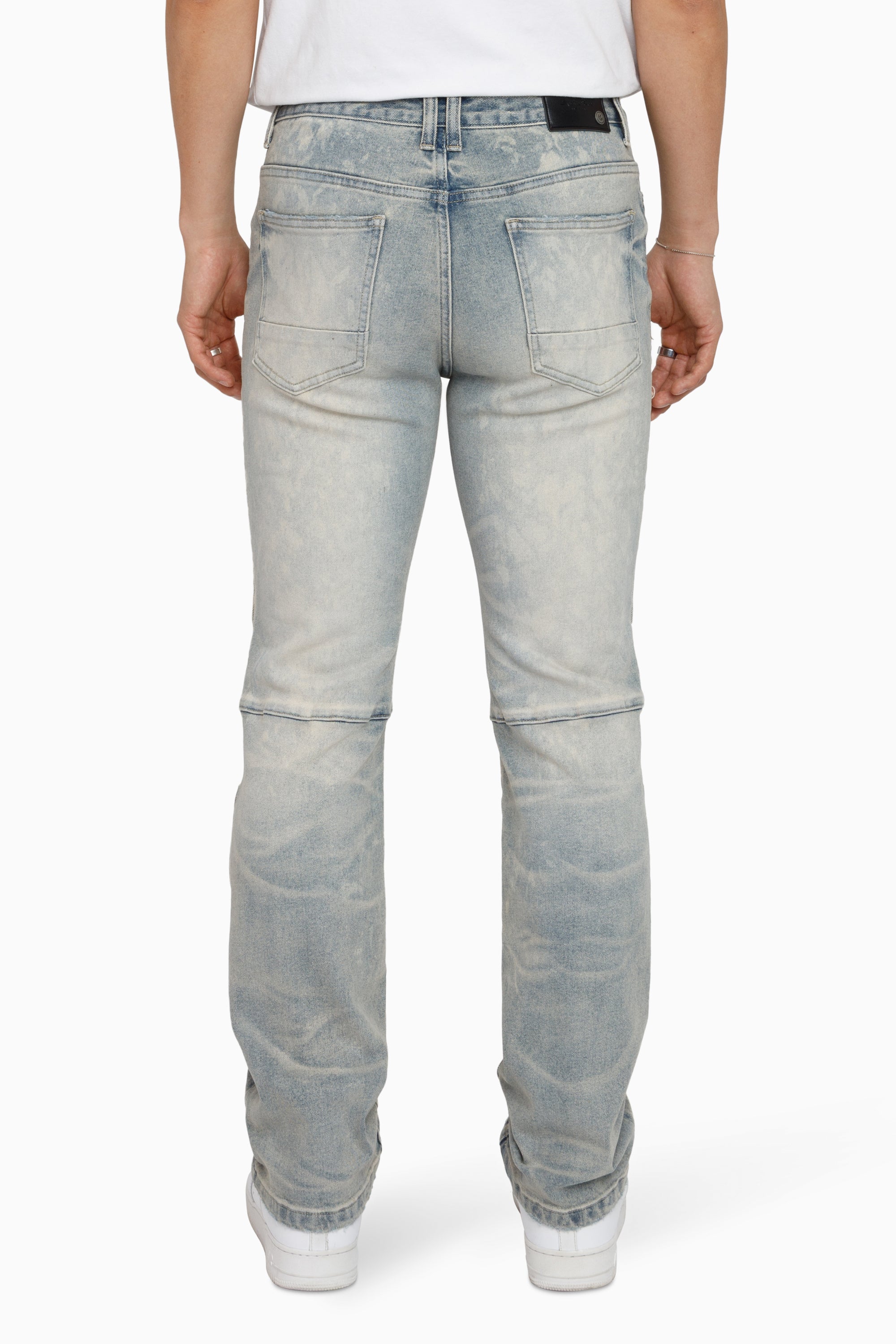 Heavy Rip & Repaired Jeans - Bergamo Blue