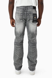 Heavy Rip & Repaired Jeans - Ceres Grey