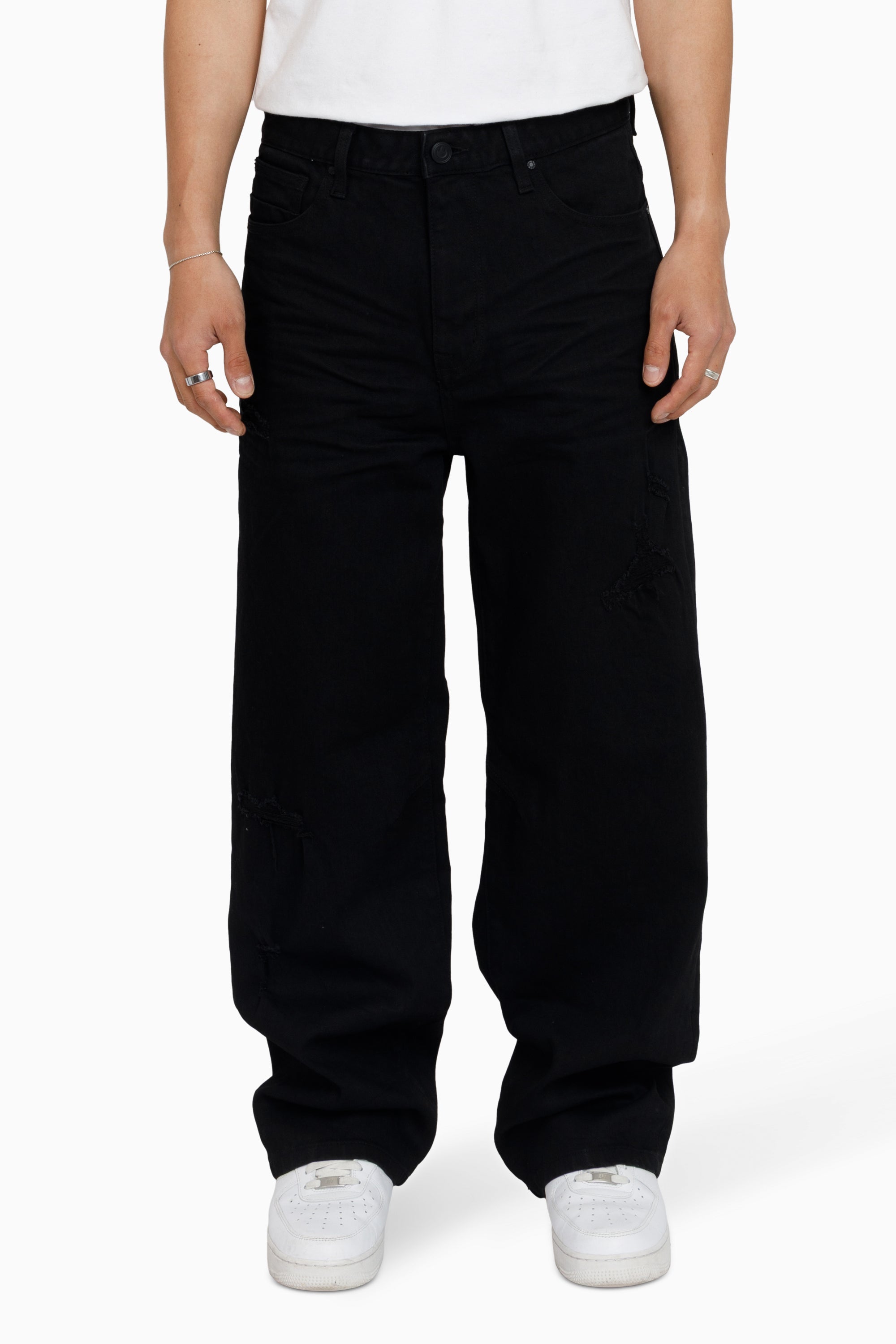 Vintage Washed Jeans - Pit Black