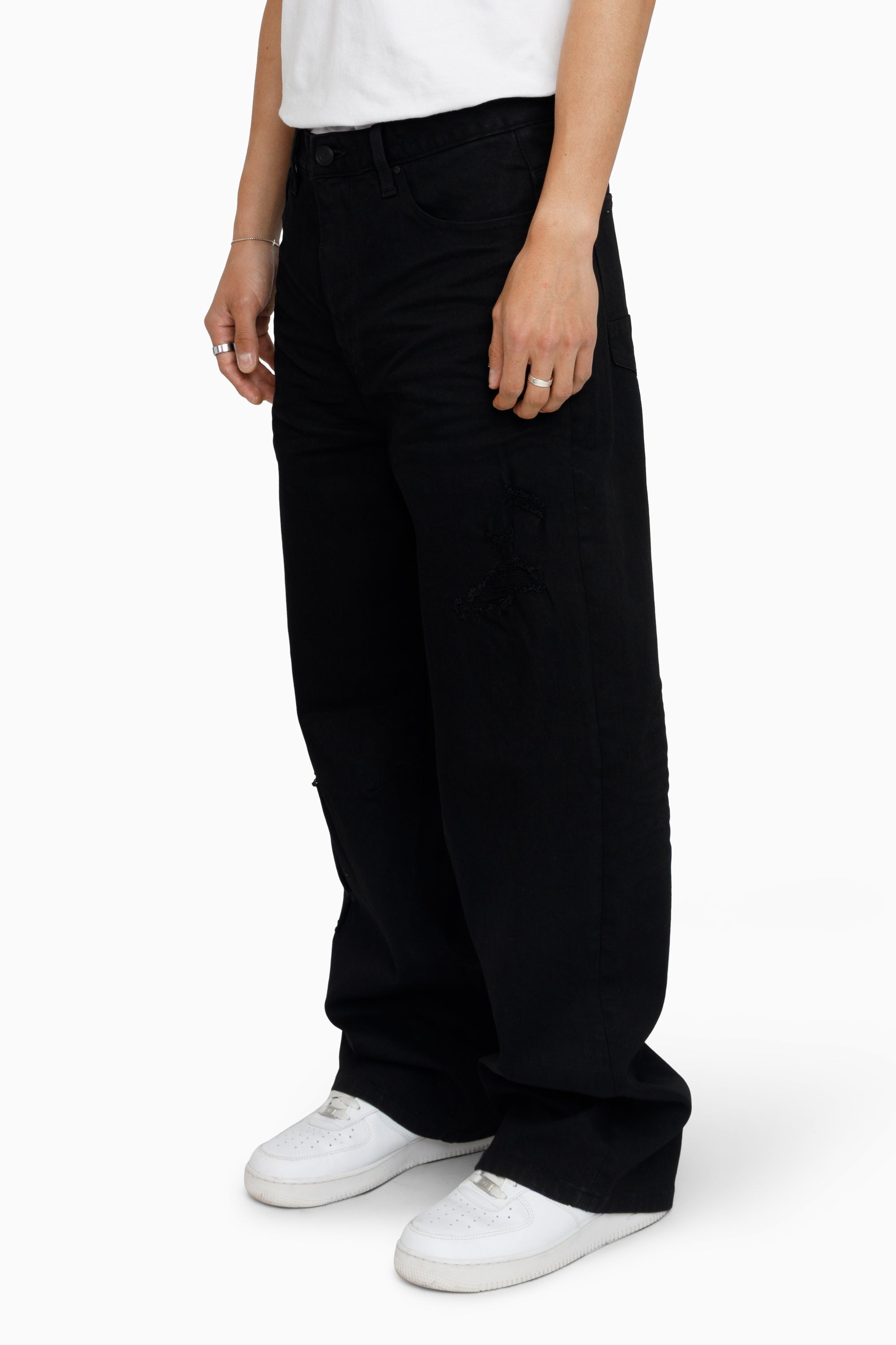 Vintage Washed Jeans - Pit Black