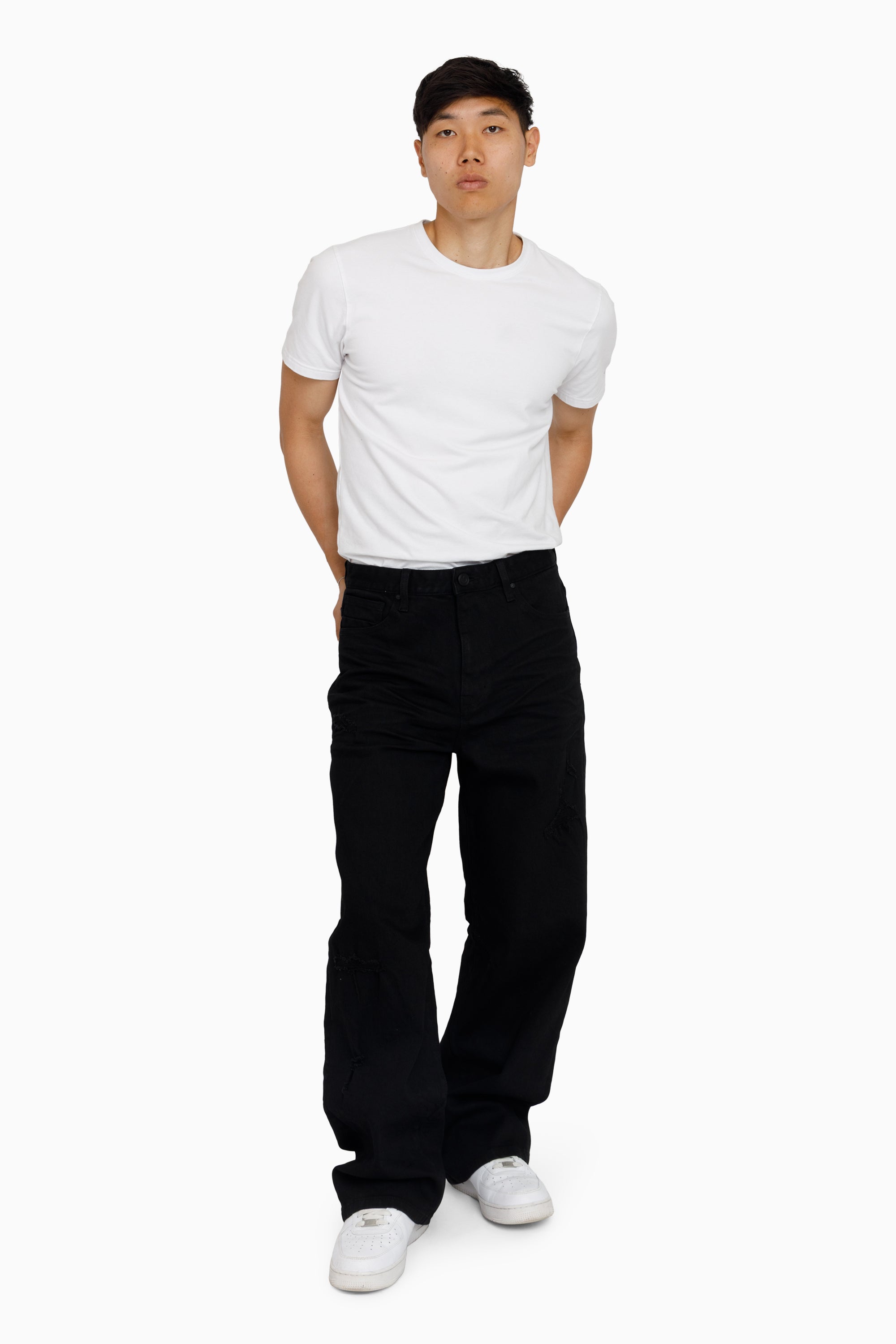 Vintage Washed Jeans - Pit Black