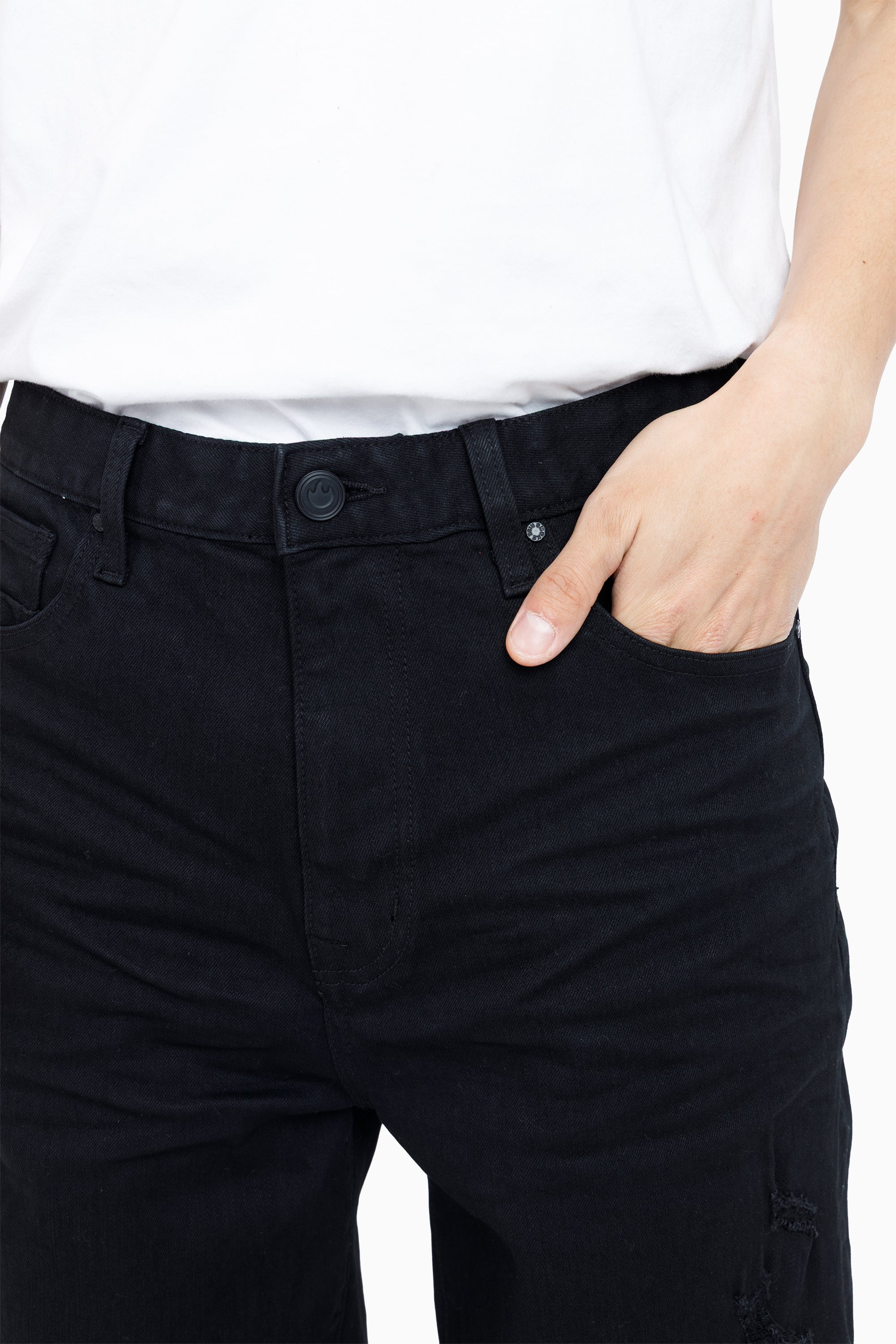 Vintage Washed Jeans - Pit Black