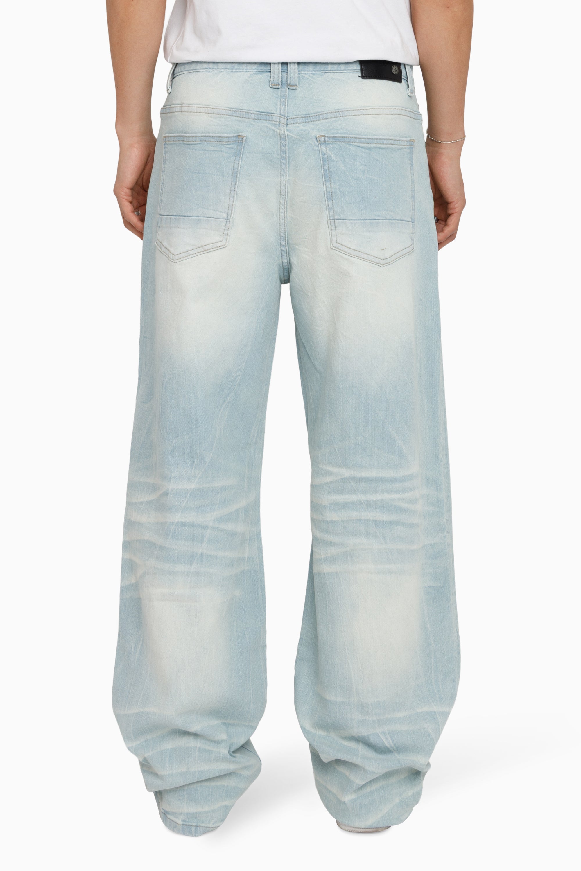 Vintage Washed Jeans - Speckle Blue