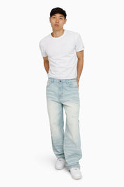 Vintage Washed Jeans - Speckle Blue