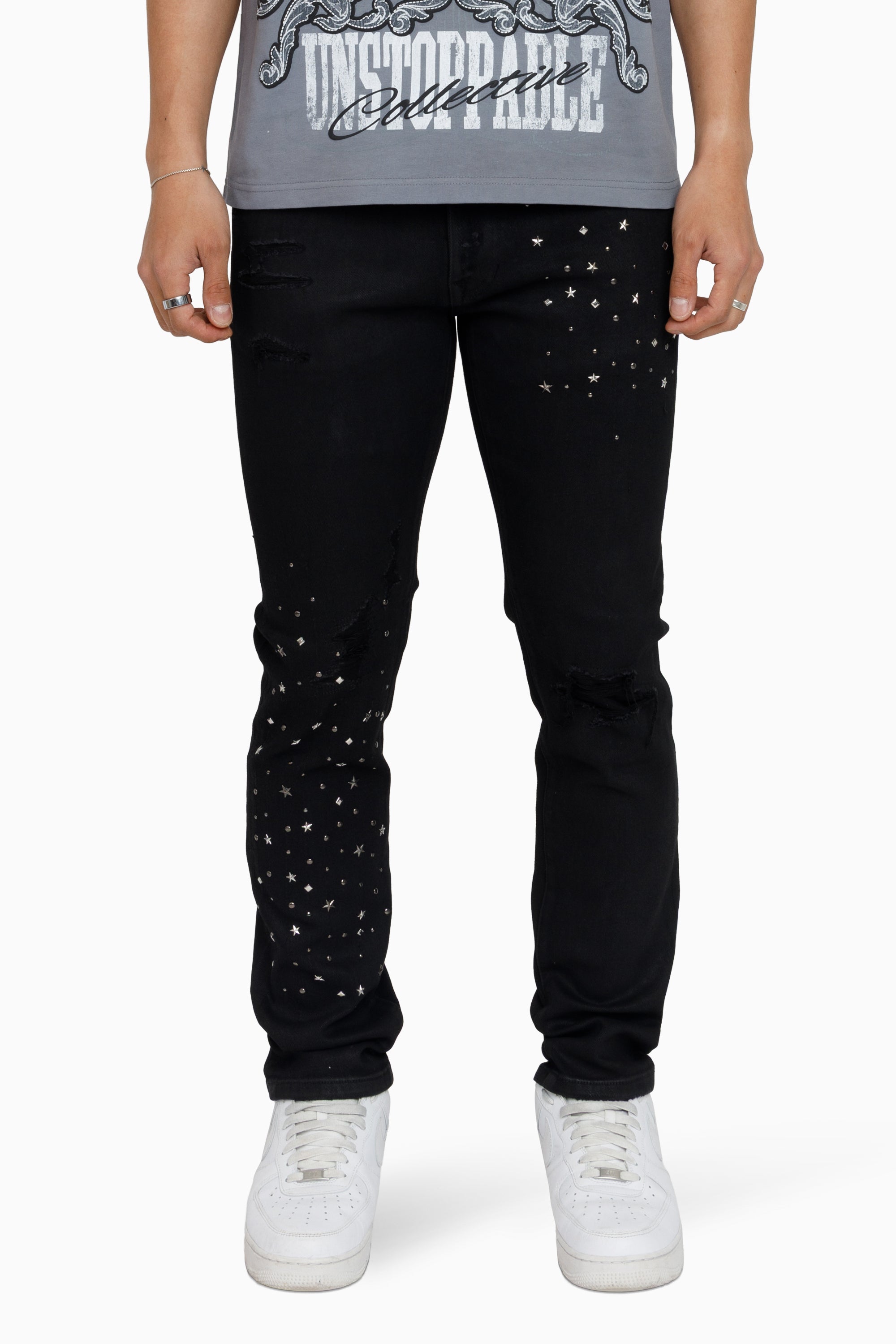 Rise To Reign Jeans - Glow Black