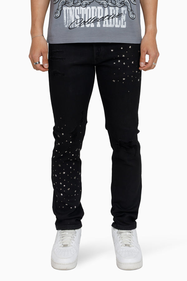 Rise To Reign Jeans - Glow Black
