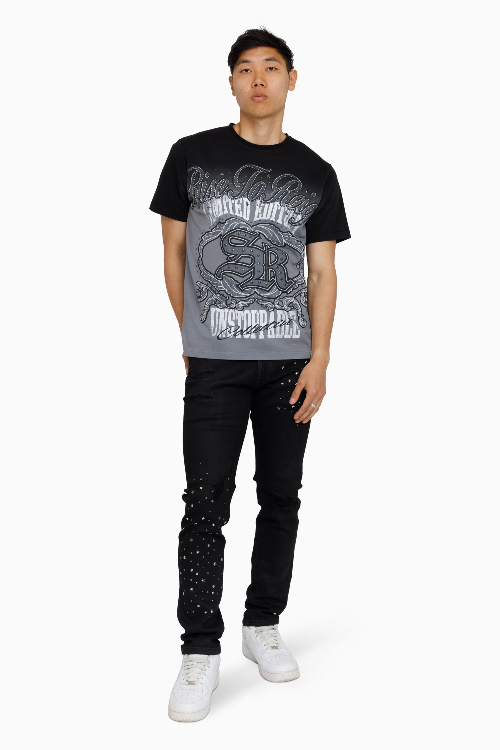 Rise To Reign Jeans - Glow Black