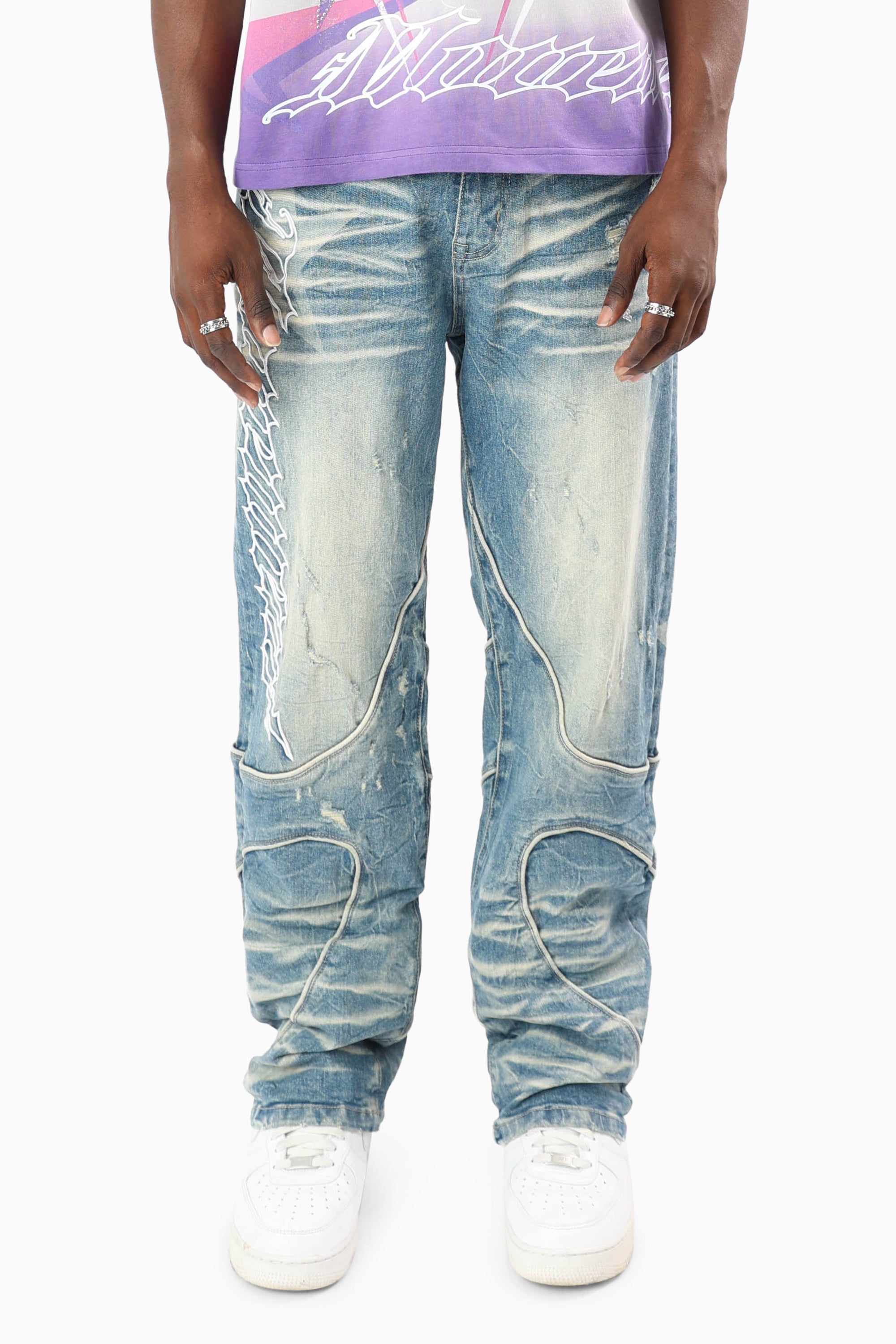 Movement Paneled Jeans - Cameron Blue