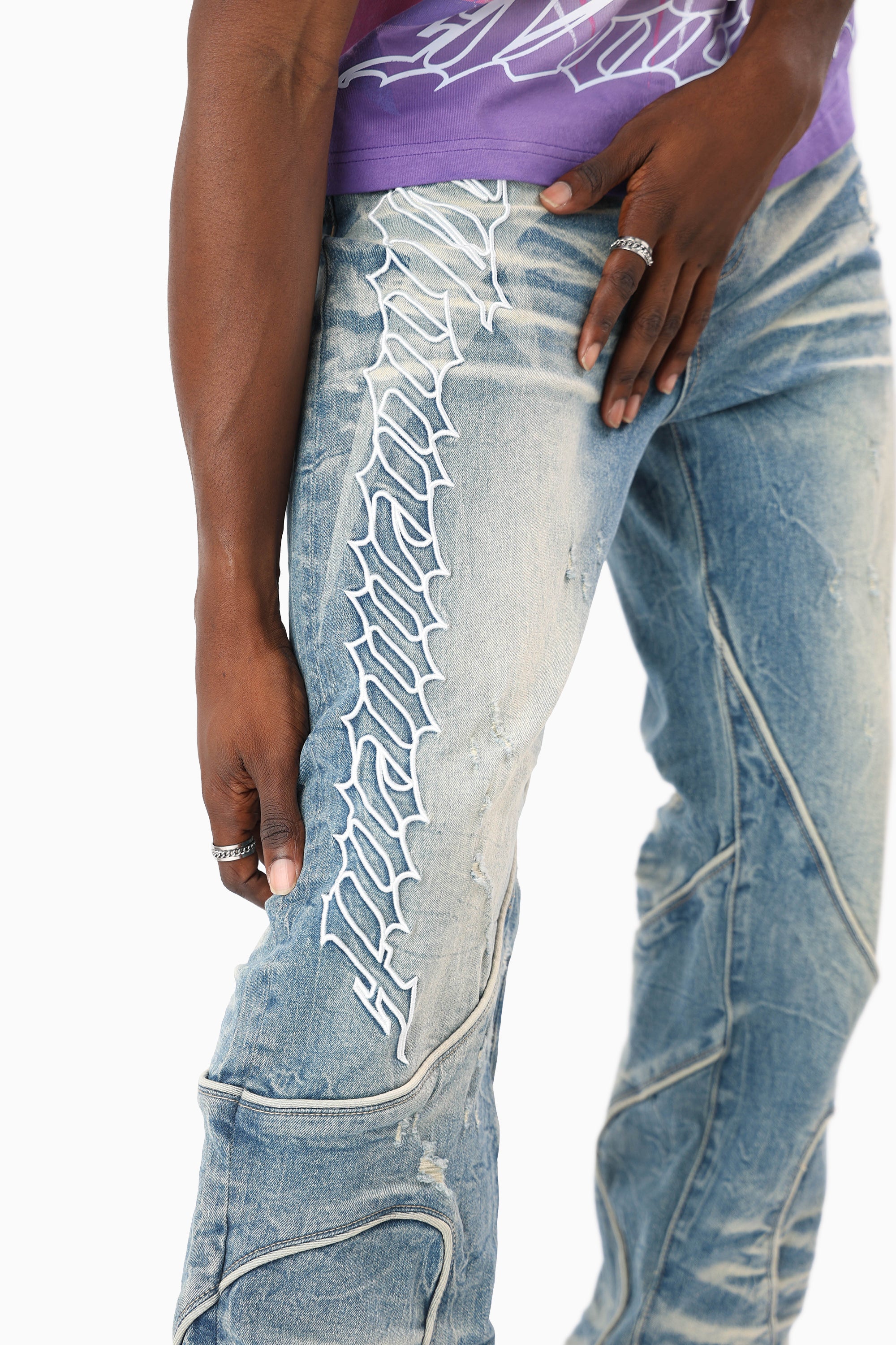 Movement Paneled Jeans - Cameron Blue