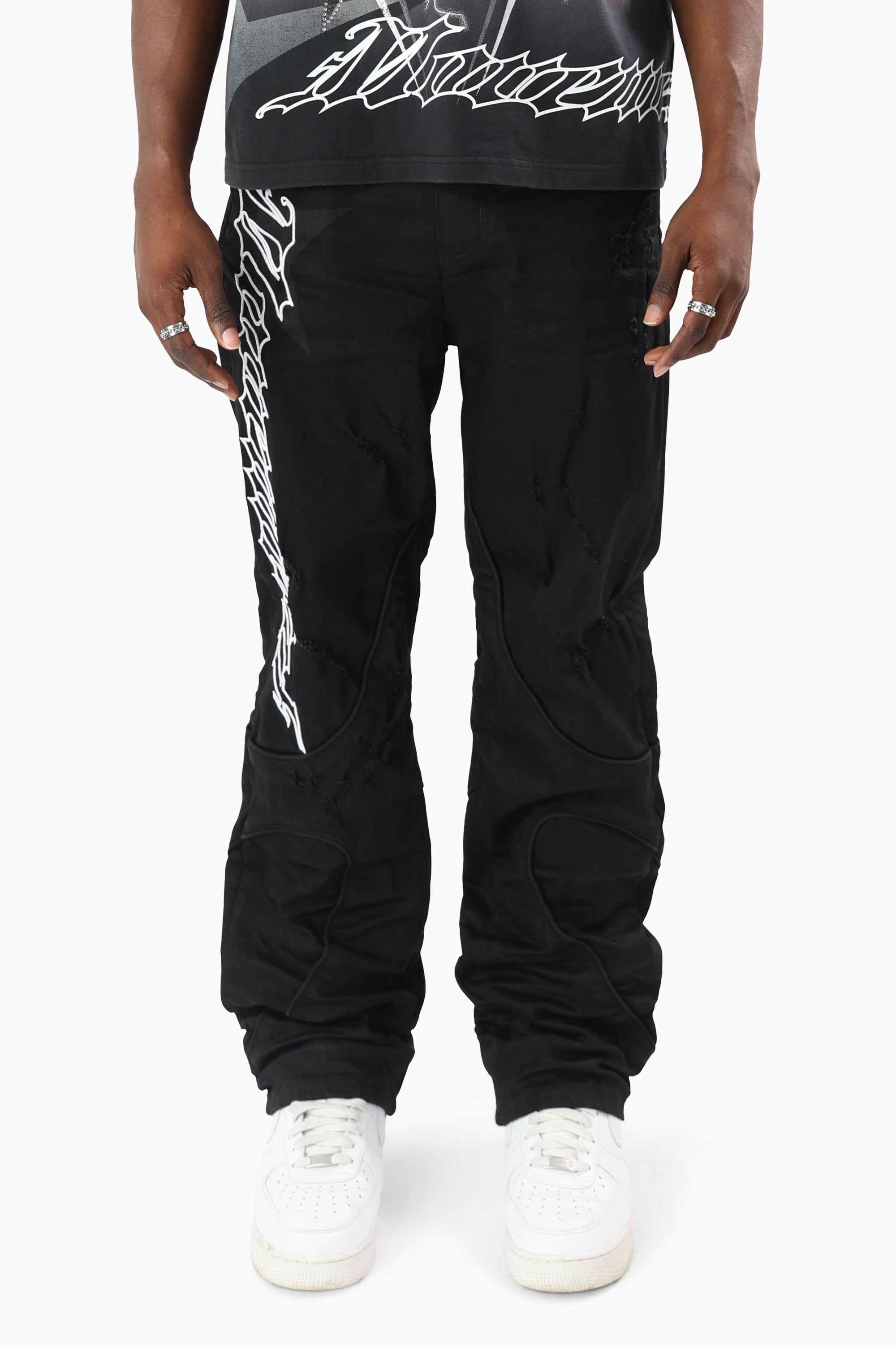 Movement Paneled Jeans - Jet Black
