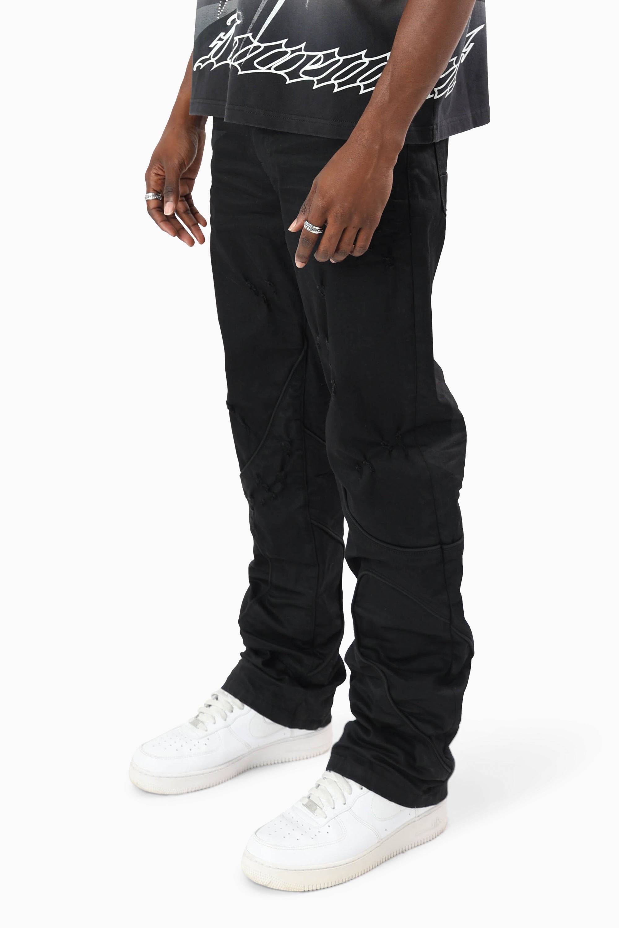 Movement Paneled Jeans - Jet Black