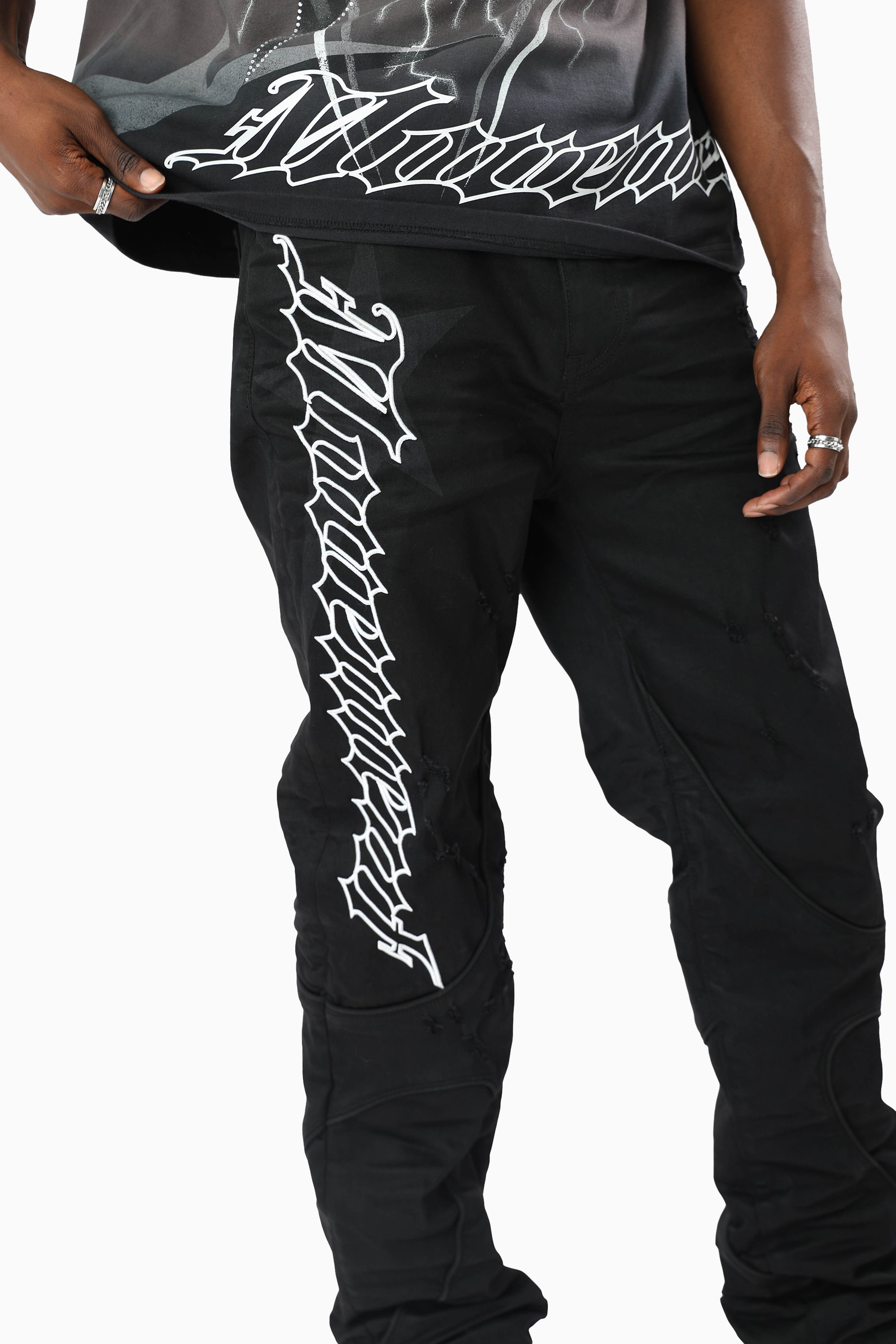 Movement Paneled Jeans - Jet Black