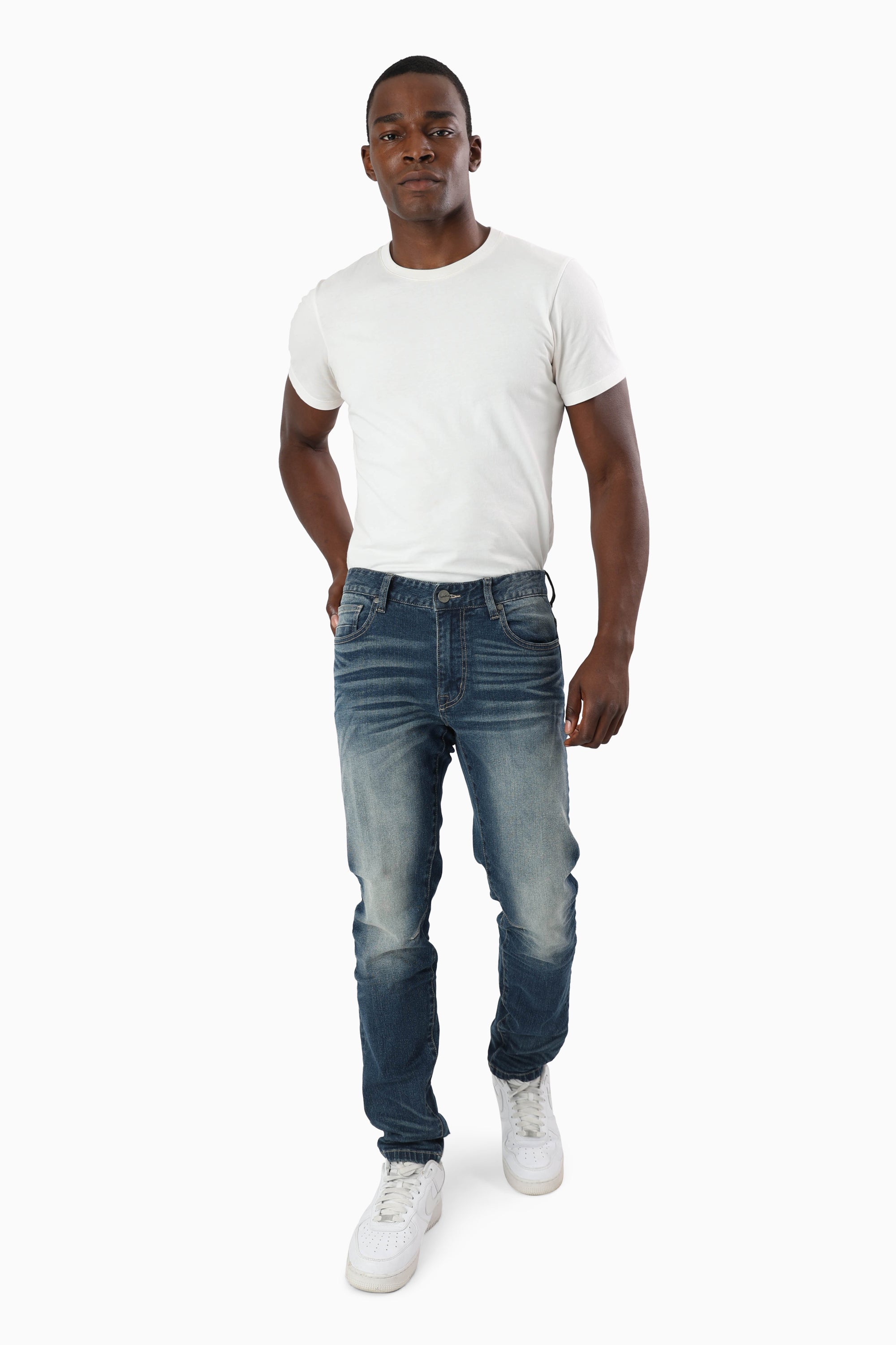 Essential Dry Effect Washed Jeans - Elysian Blue