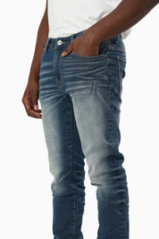 Essential Dry Effect Washed Jeans - Elysian Blue