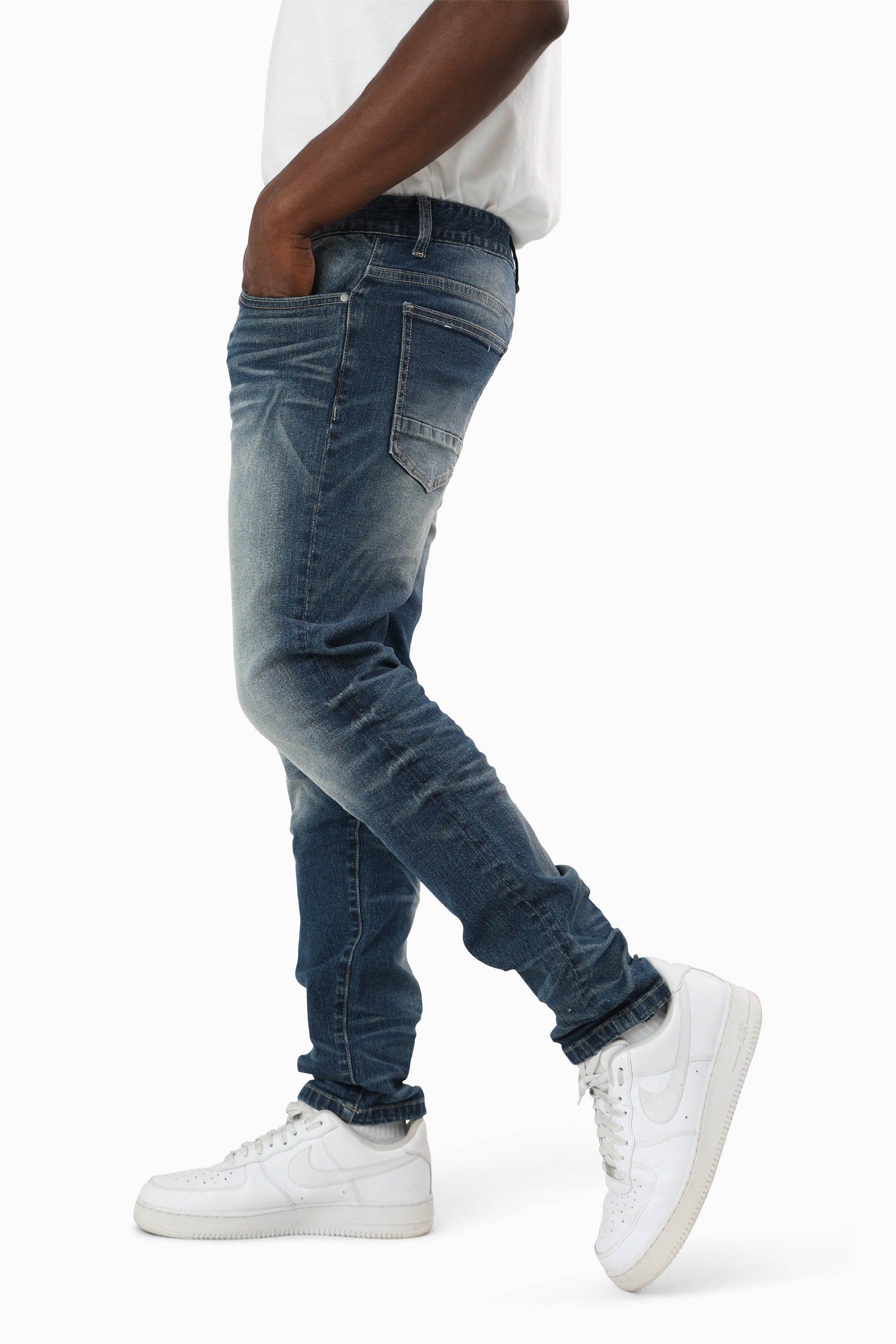 Essential Dry Effect Washed Jeans - Elysian Blue