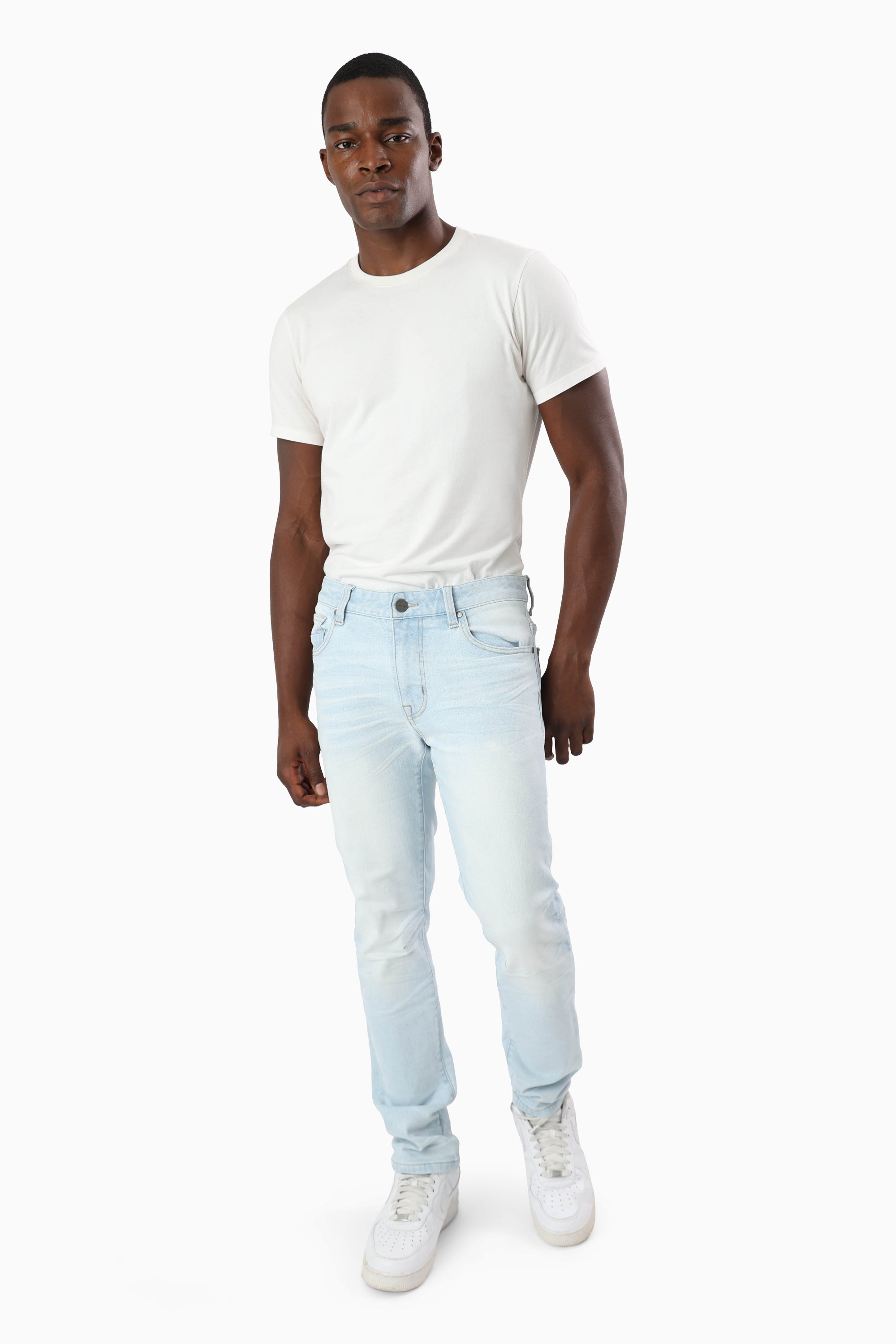 Essential Dry Effect Washed Jeans - Garrett Blue