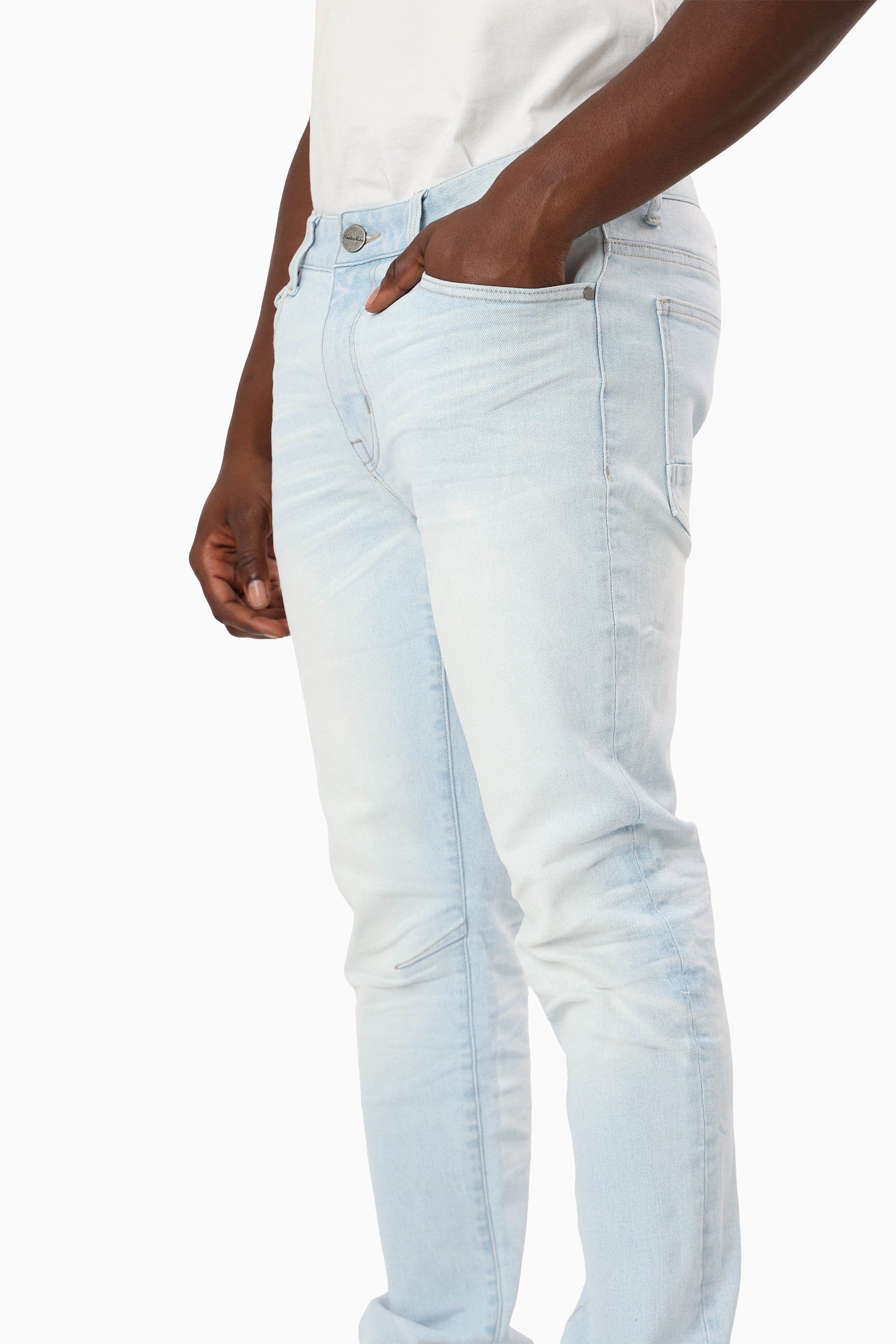 Essential Dry Effect Washed Jeans - Garrett Blue