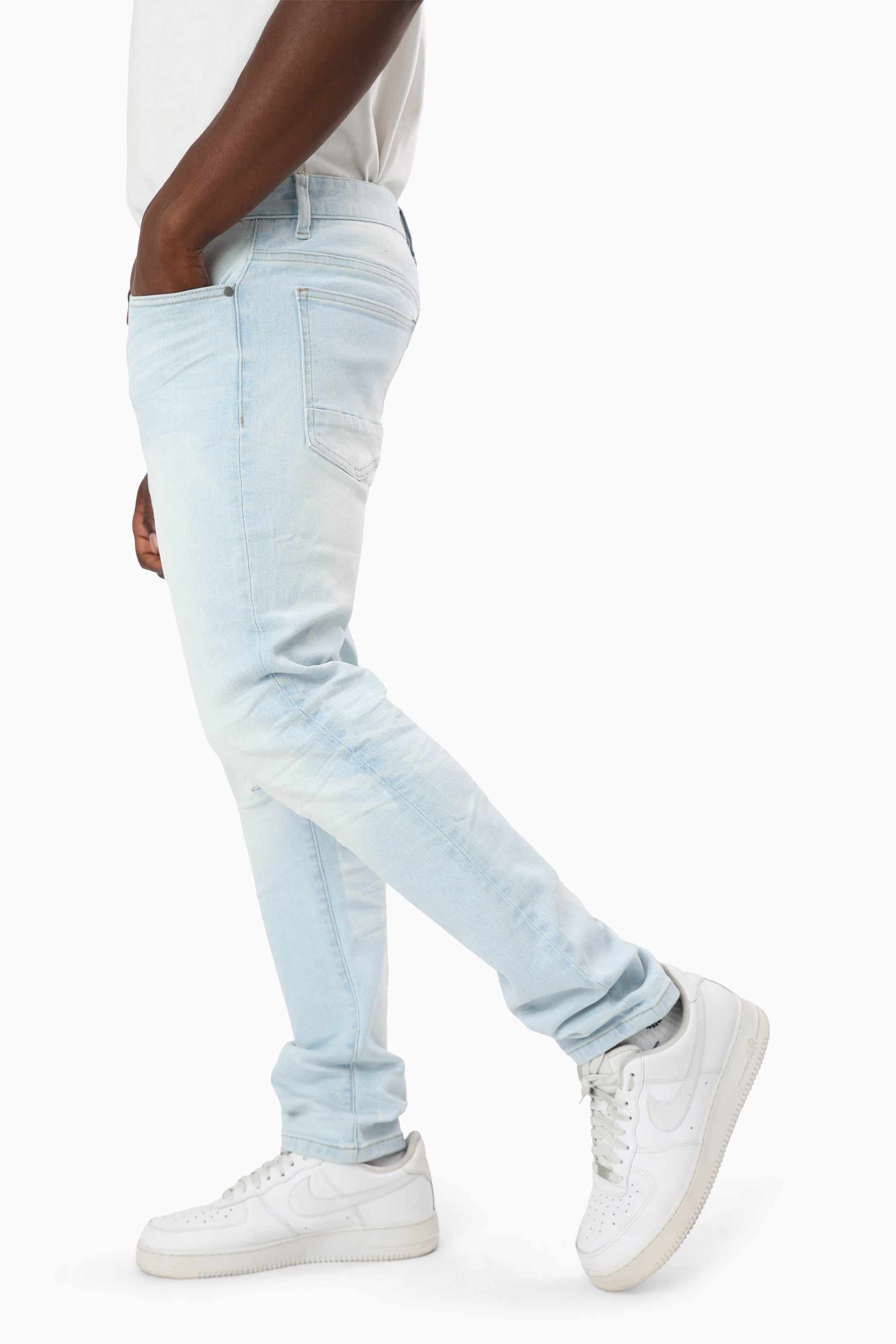 Essential Dry Effect Washed Jeans - Garrett Blue