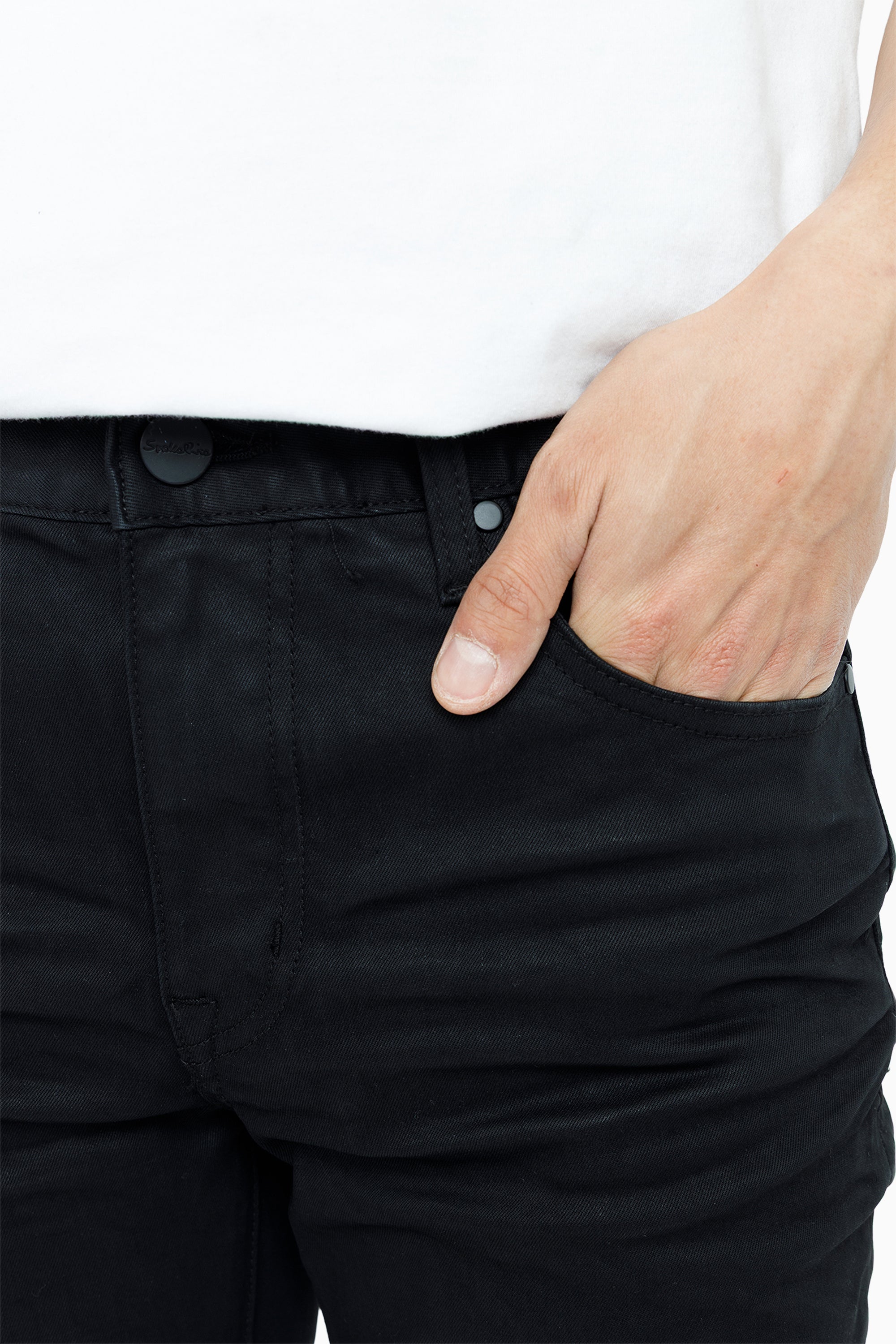 Essential Dry Effect Washed Jeans - Jet Black