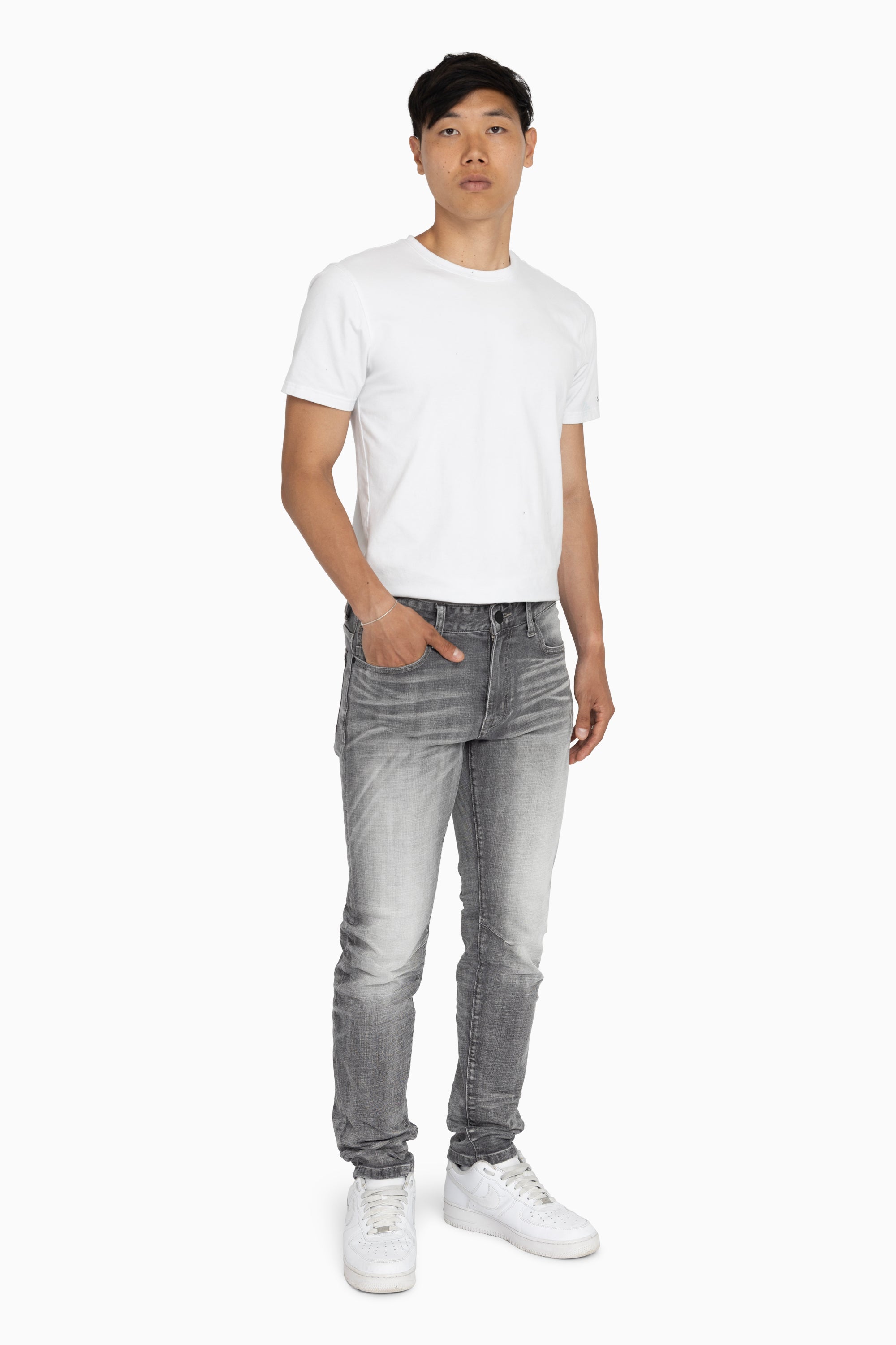 Essential Dry Effect Washed Jeans - Norwood Grey
