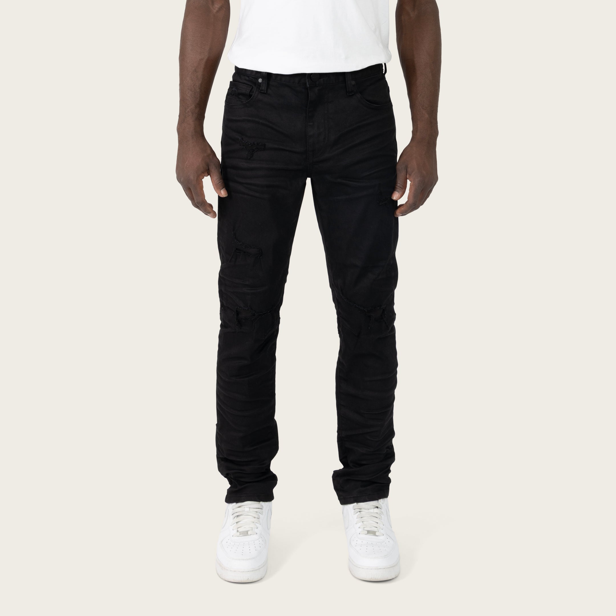 Slim Authentic Washed Jeans - Jet Black