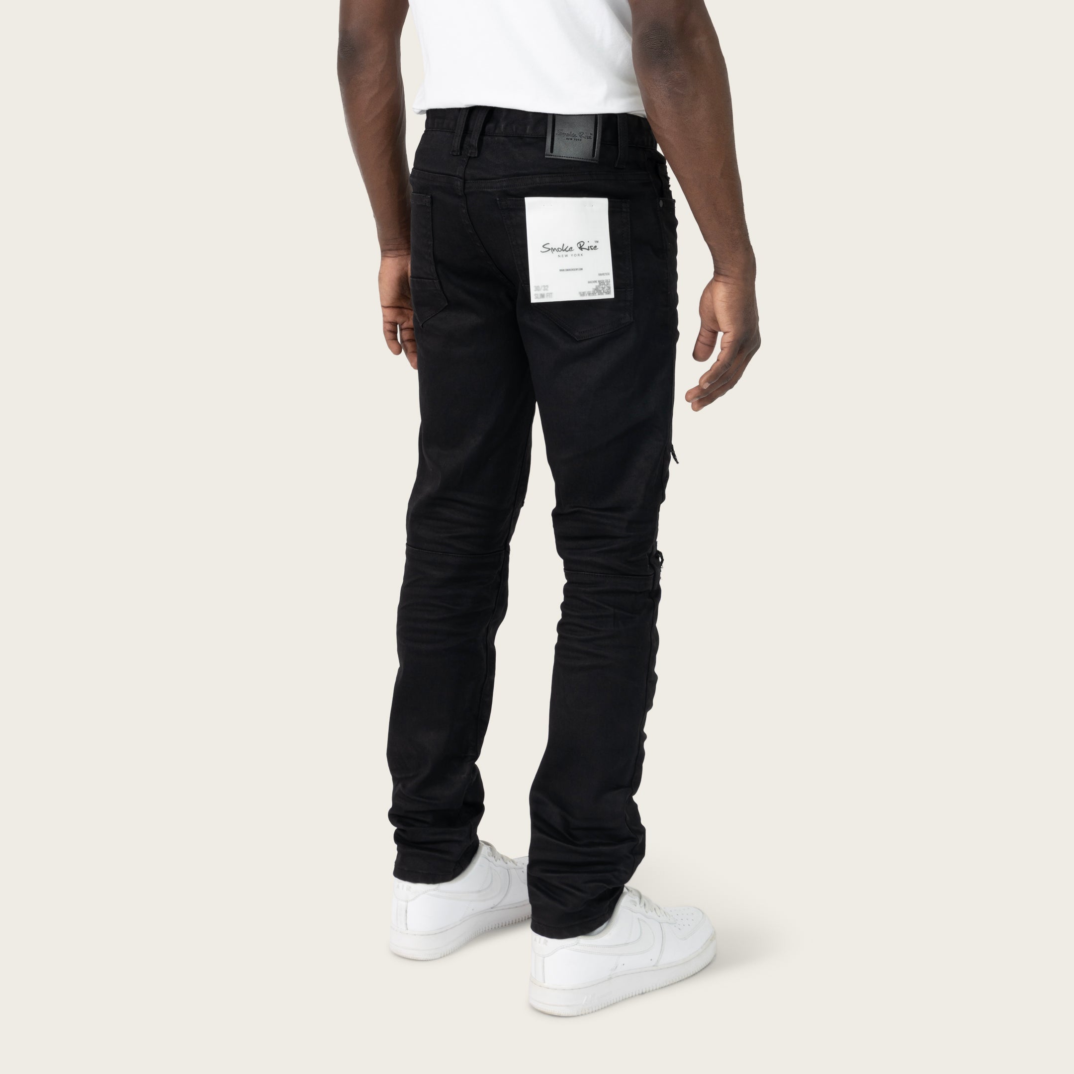 Slim Authentic Washed Jeans - Jet Black