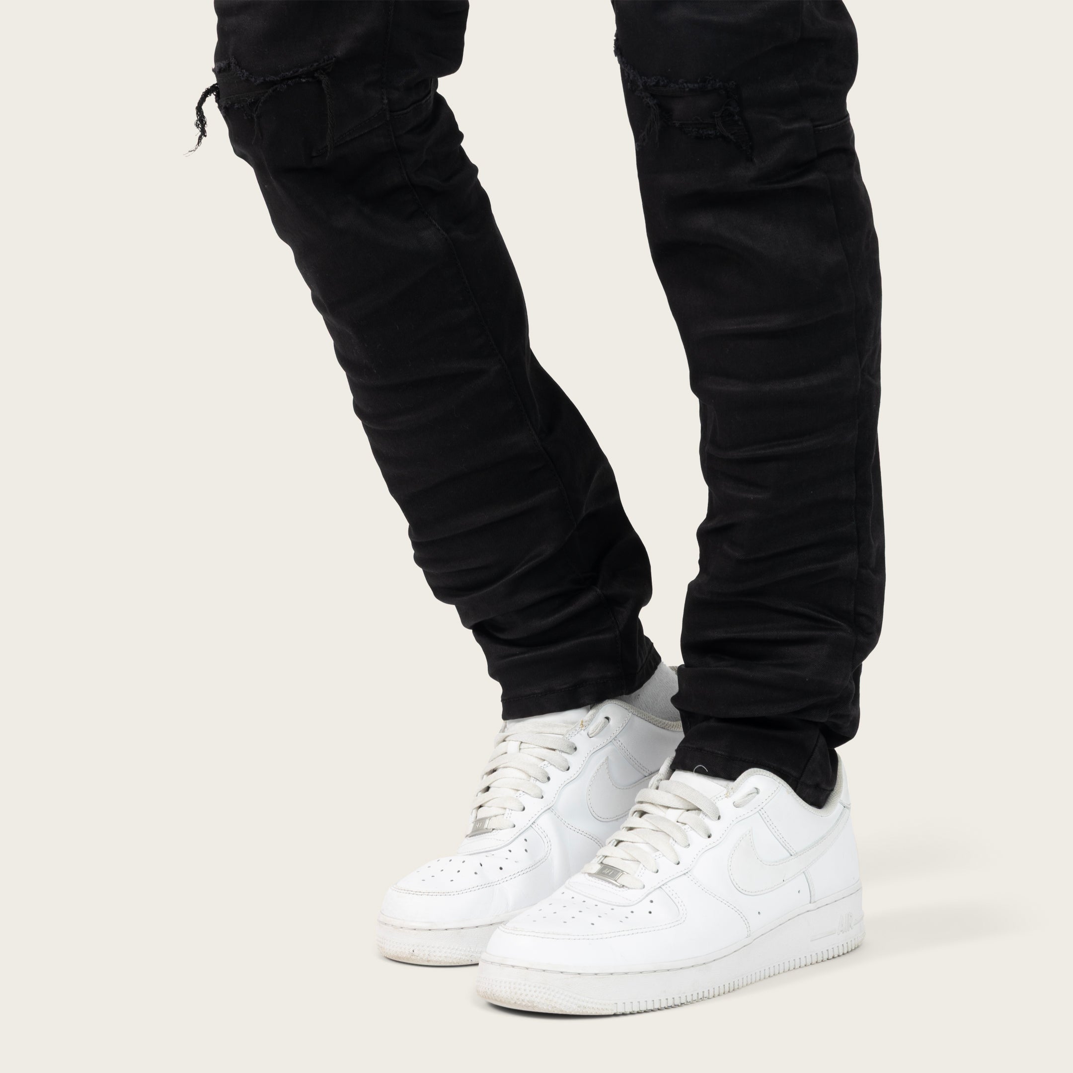 Slim Authentic Washed Jeans - Jet Black