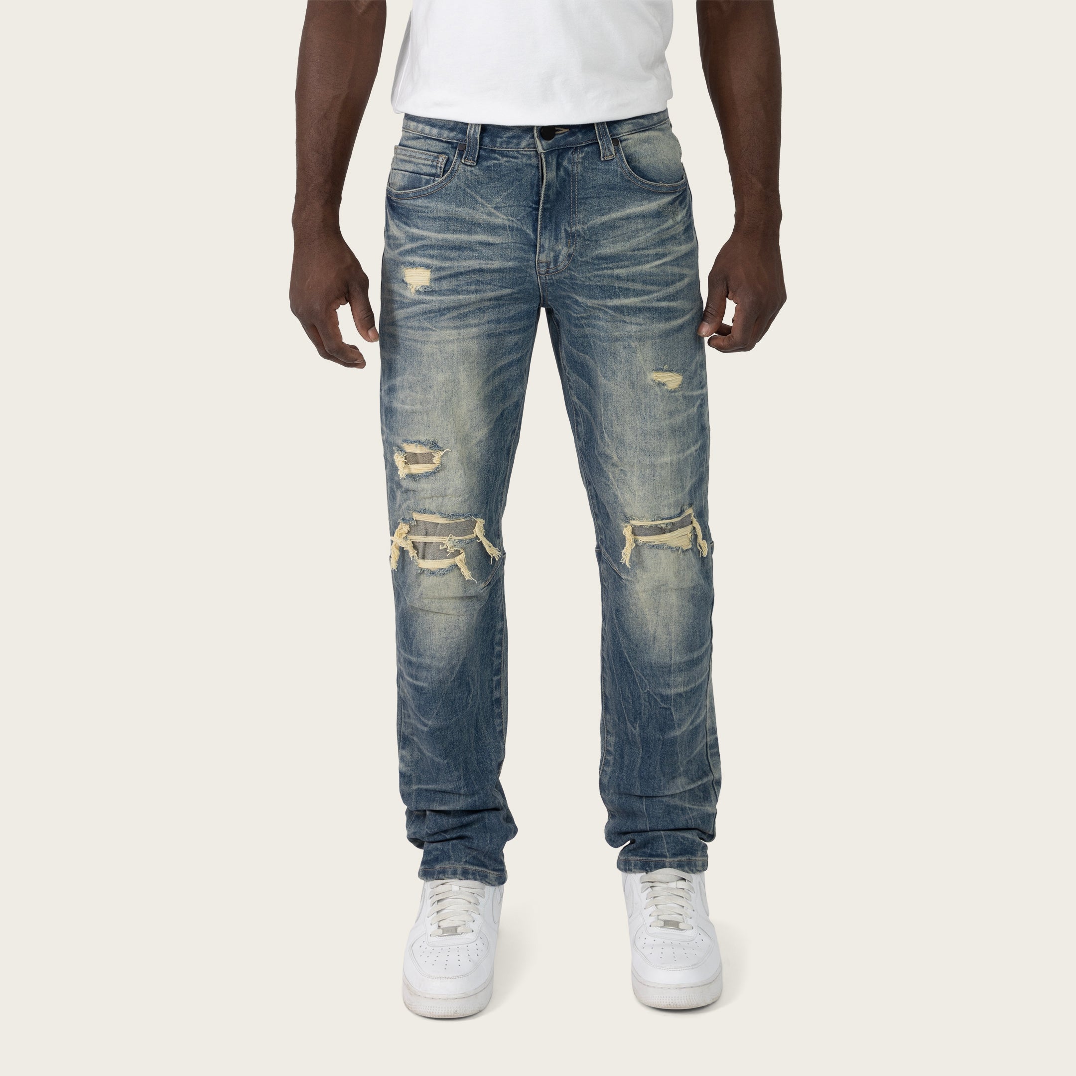 Slim Authentic Washed Jeans - Rhodin Blue