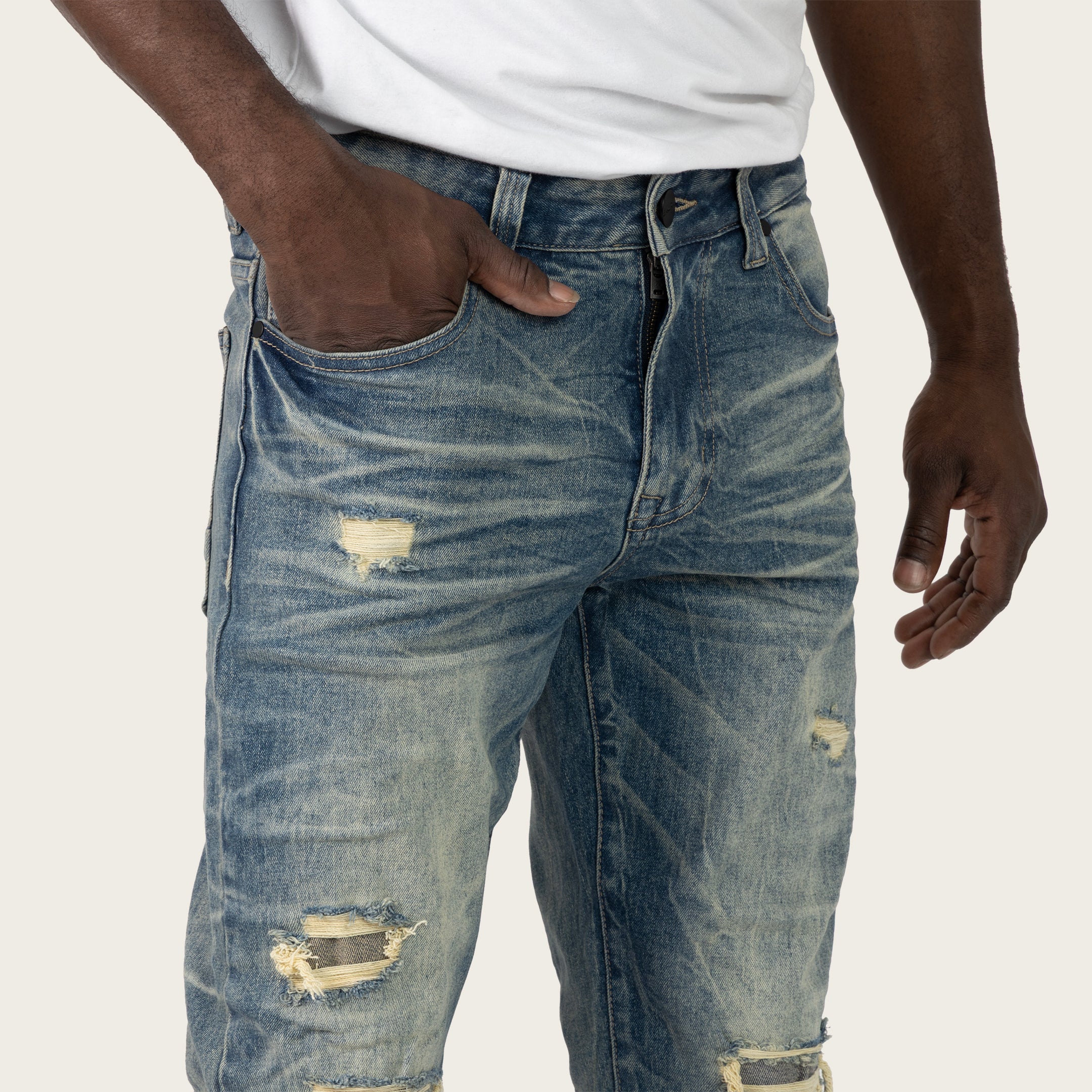Slim Authentic Washed Jeans - Rhodin Blue