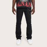 Lazy Stacked Engineered Pants - Glow Black